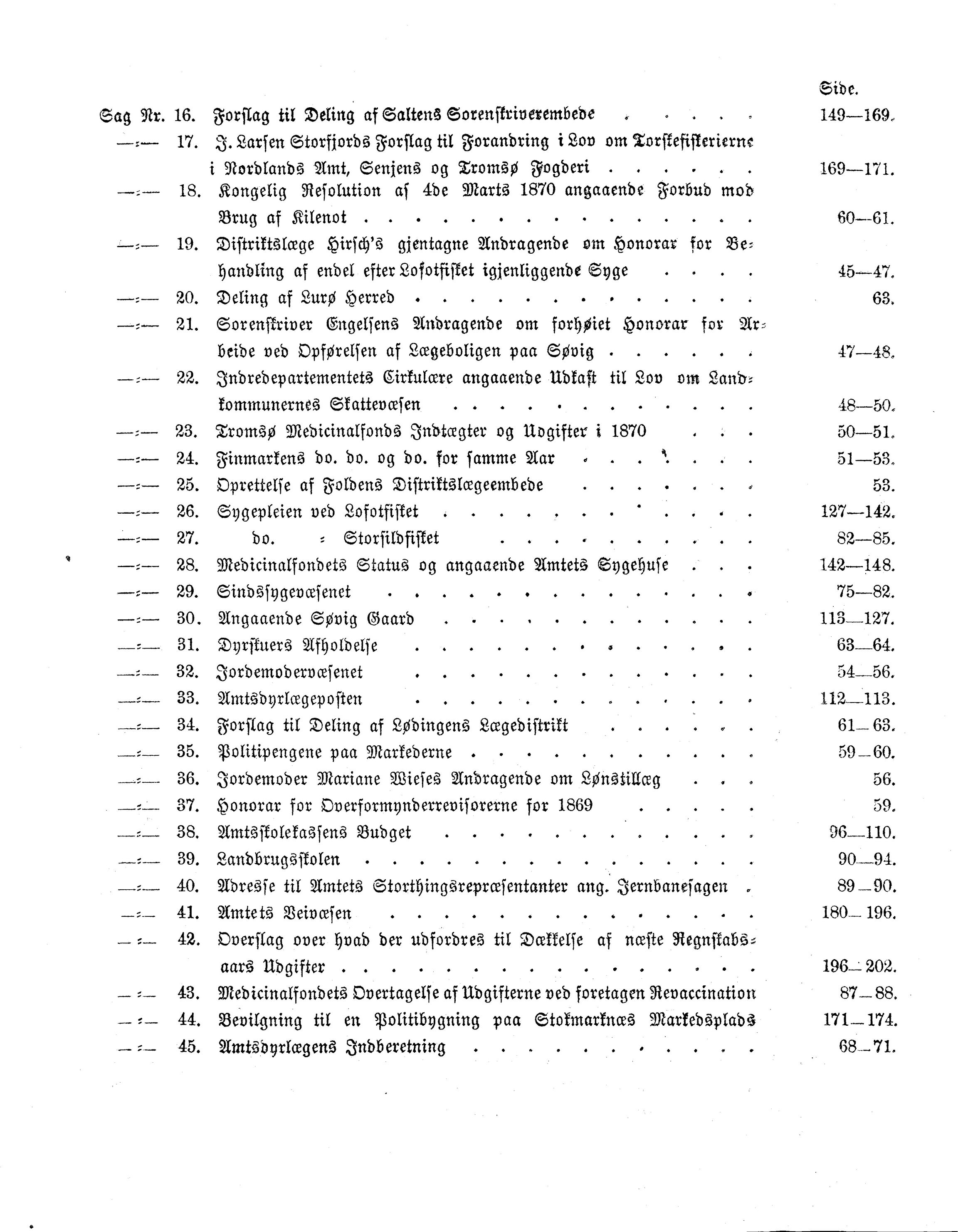 Nordland Fylkeskommune. Fylkestinget, AIN/NFK-17/176/A/Ac/L0008: Fylkestingsforhandlinger 1871, 1871