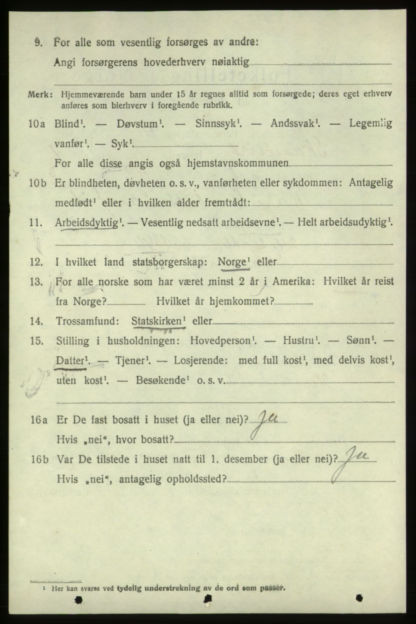 SAB, 1920 census for Skånevik, 1920, p. 2288