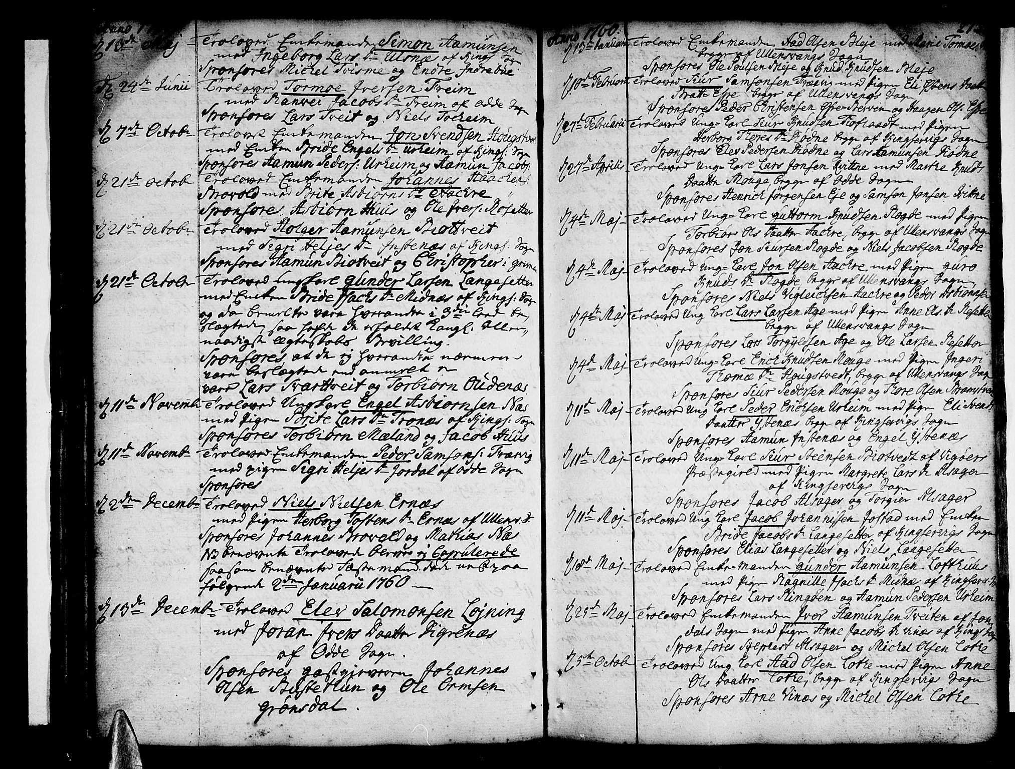 Ullensvang sokneprestembete, AV/SAB-A-78701/H/Haa: Parish register (official) no. A 6 /1, 1758-1788, p. 213