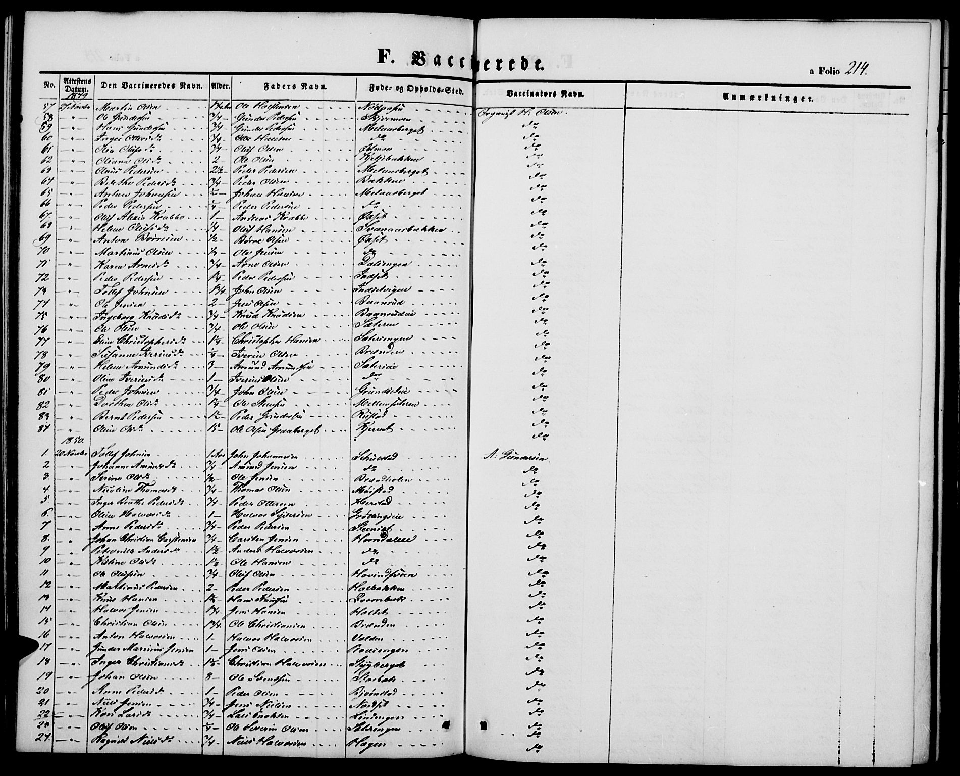 Elverum prestekontor, SAH/PREST-044/H/Ha/Hab/L0002: Parish register (copy) no. 2, 1845-1855, p. 214