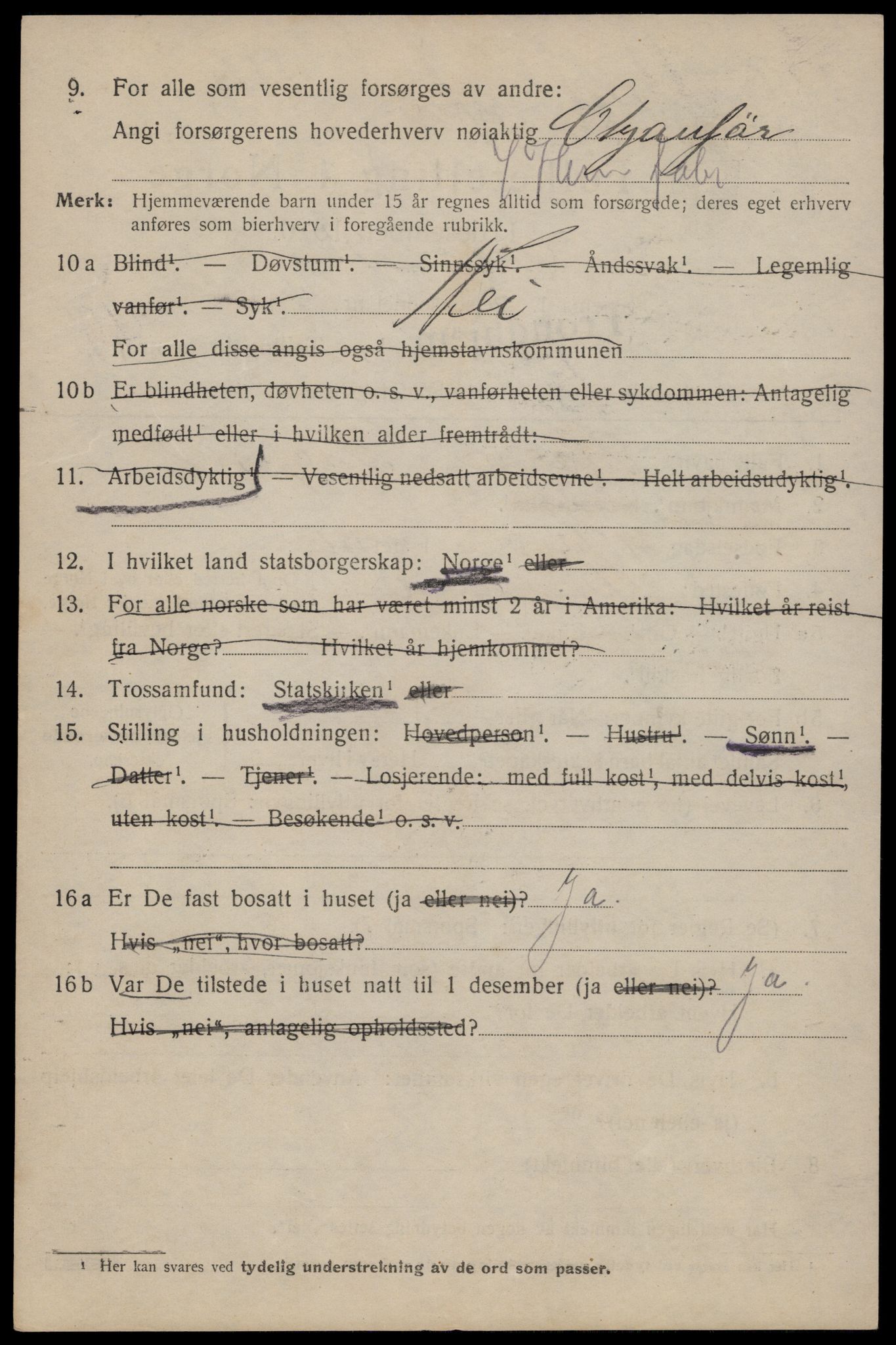 SAT, 1920 census for Trondheim, 1920, p. 96243