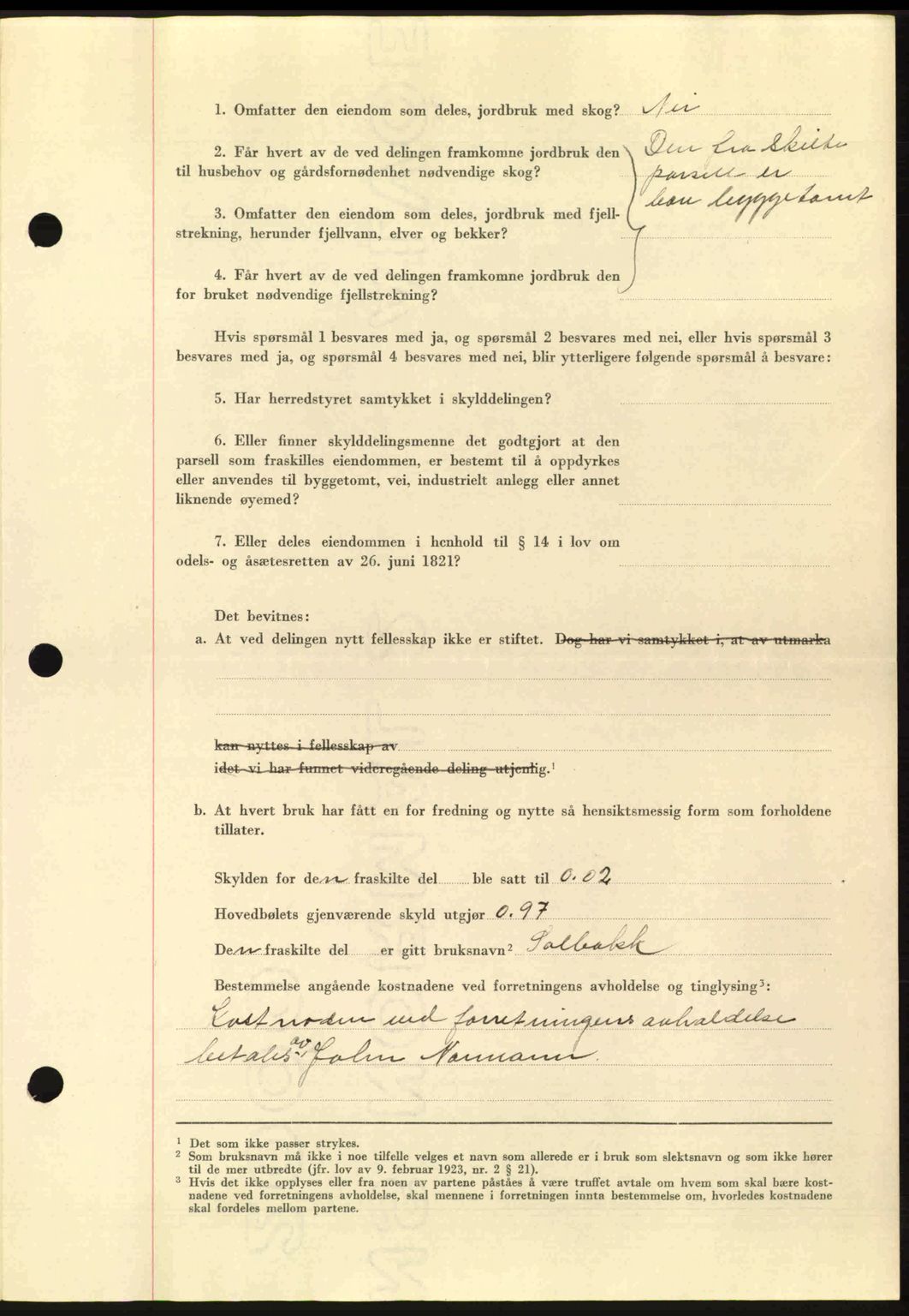 Fosen sorenskriveri, AV/SAT-A-1107/1/2/2C: Mortgage book no. A9, 1948-1949, Diary no: : 585/1949