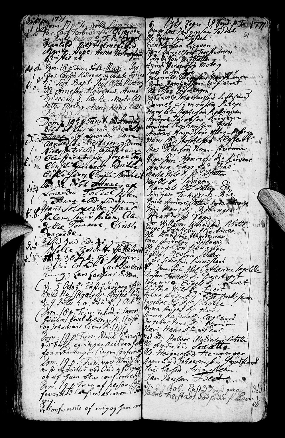 Os sokneprestembete, AV/SAB-A-99929: Parish register (official) no. A 9, 1766-1779, p. 61