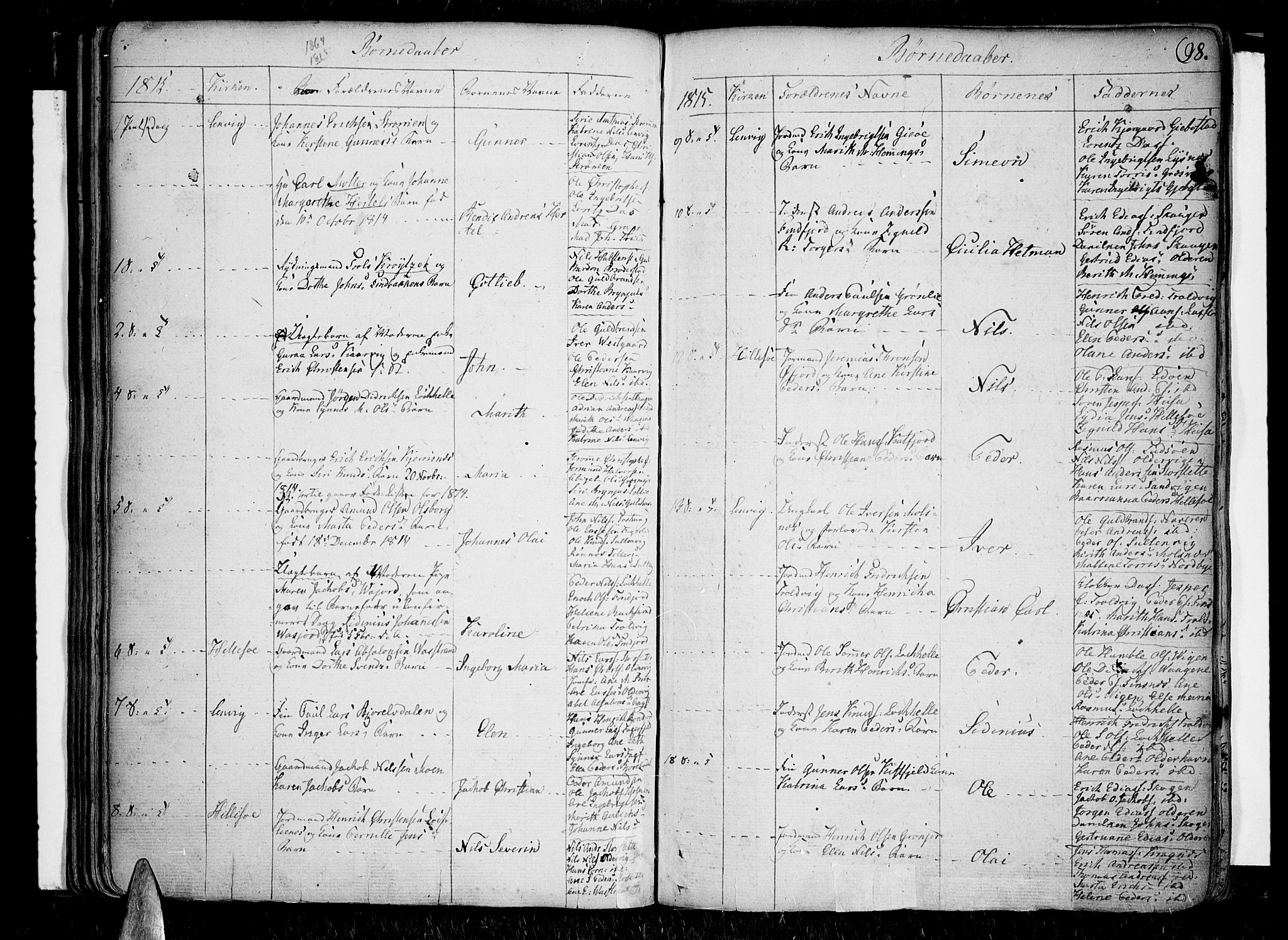 Lenvik sokneprestembete, SATØ/S-1310/H/Ha/Haa/L0002kirke: Parish register (official) no. 2, 1784-1820, p. 98