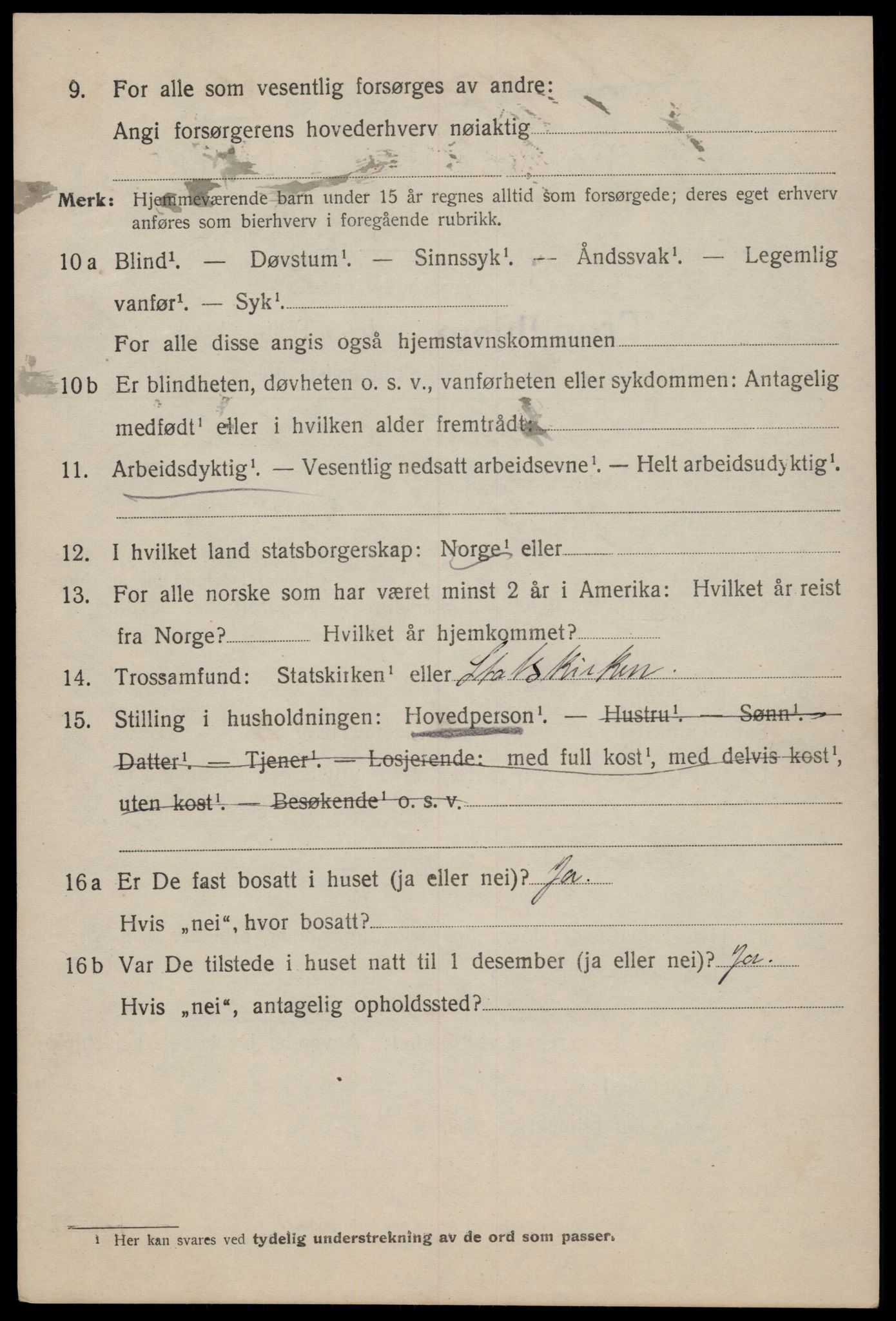 SAT, 1920 census for Trondheim, 1920, p. 56173