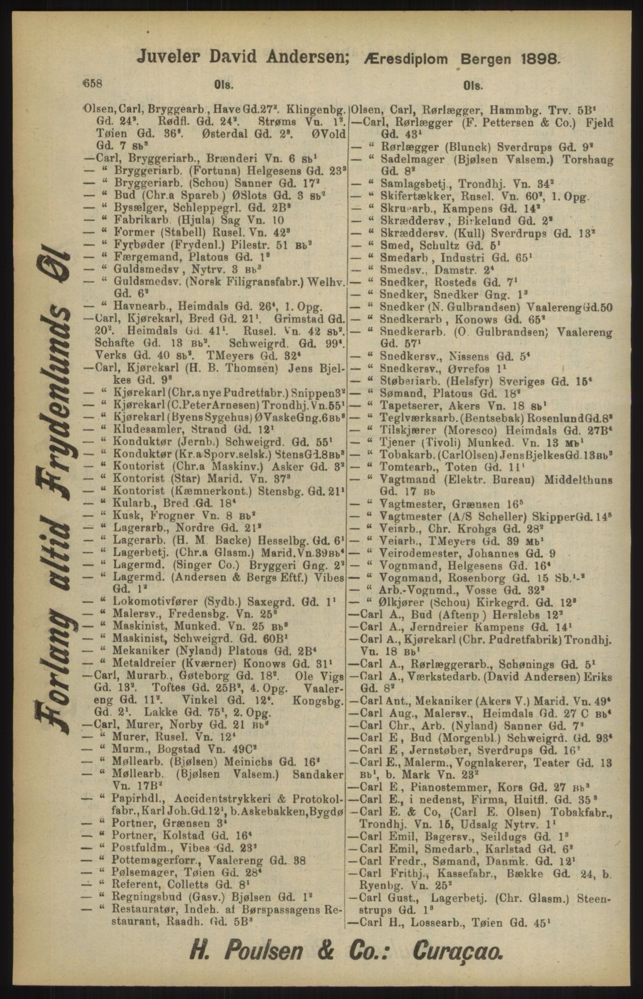 Kristiania/Oslo adressebok, PUBL/-, 1904, p. 658