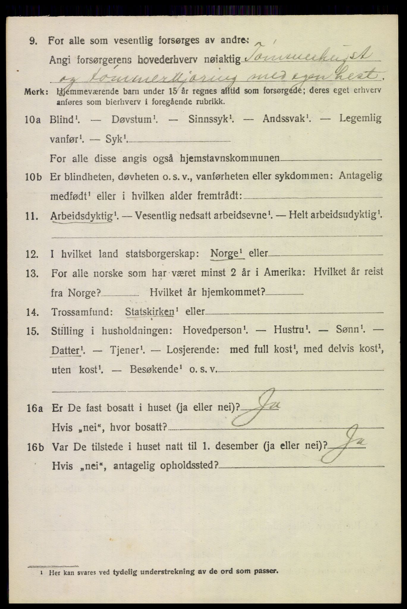 SAH, 1920 census for Jevnaker, 1920, p. 7080