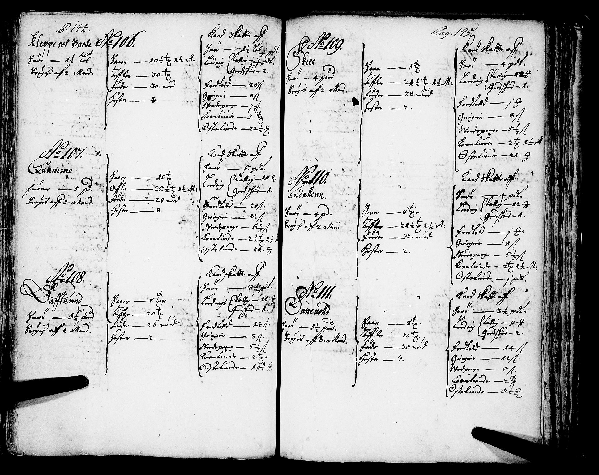 Rentekammeret inntil 1814, Realistisk ordnet avdeling, AV/RA-EA-4070/N/Nb/Nba/L0043: Sunnfjord fogderi, 1667, p. 144-145