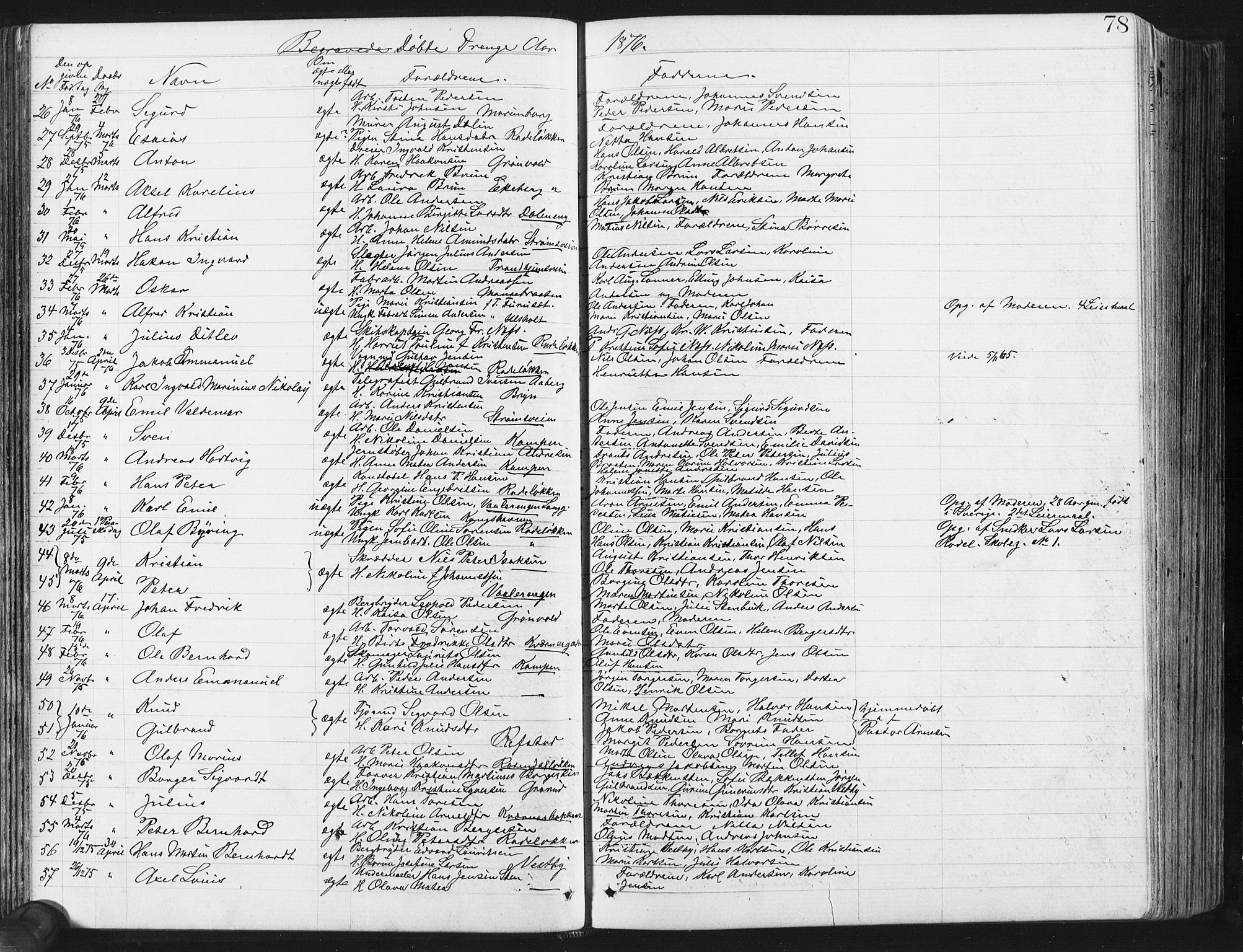 Østre Aker prestekontor Kirkebøker, AV/SAO-A-10840/G/Ga/L0003: Parish register (copy) no. I 3, 1868-1913, p. 78