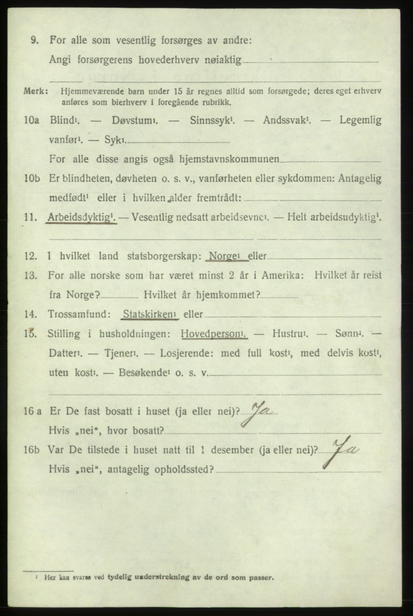 SAB, 1920 census for Moster, 1920, p. 822