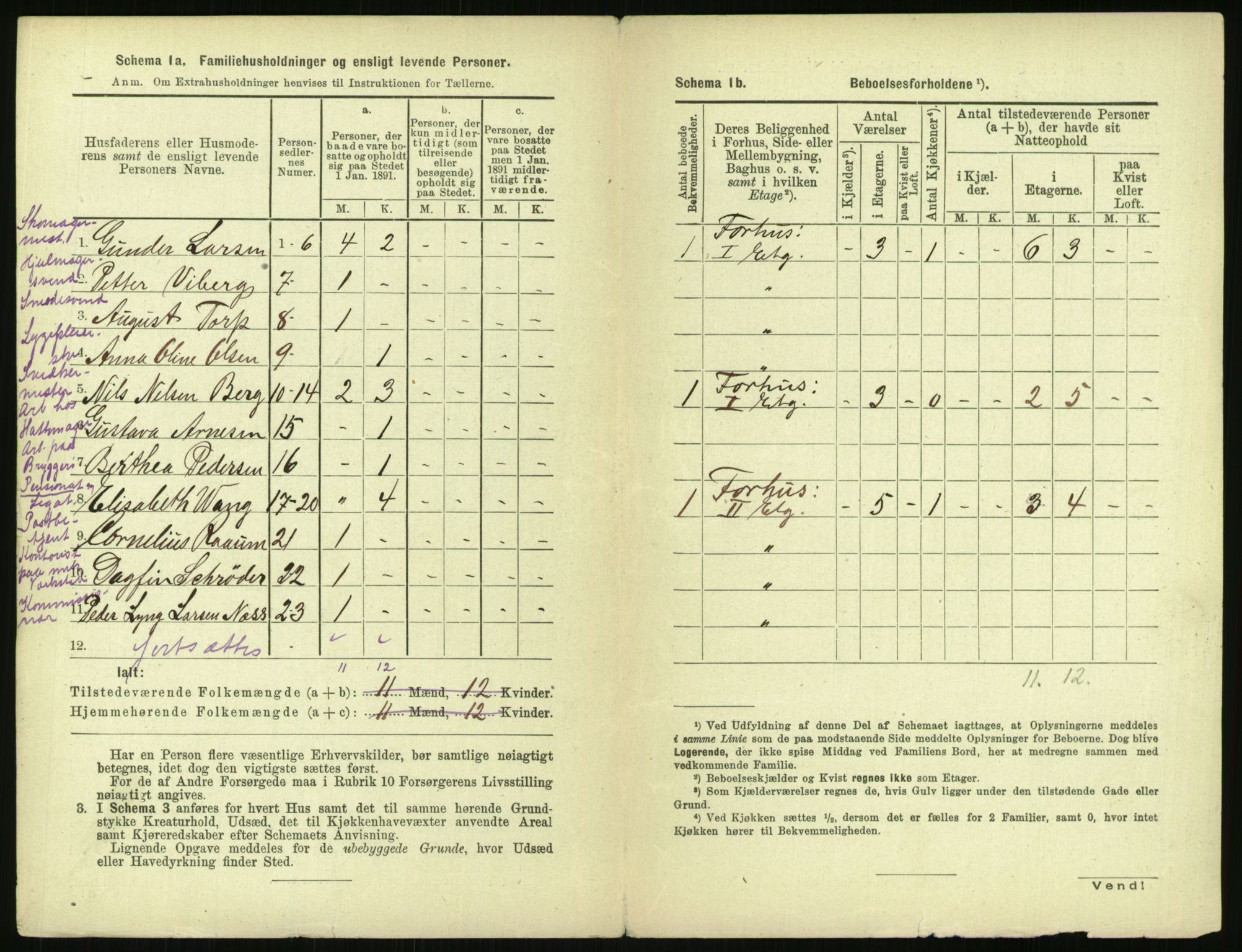 RA, 1891 census for 0301 Kristiania, 1891, p. 4214