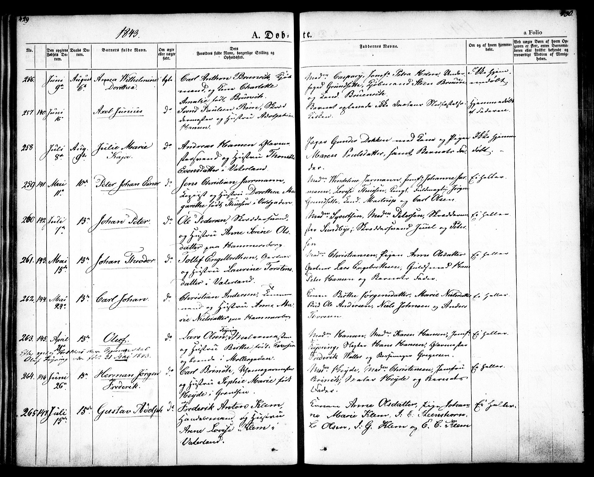 Oslo domkirke Kirkebøker, AV/SAO-A-10752/F/Fa/L0012: Parish register (official) no. 12, 1837-1845, p. 429-430