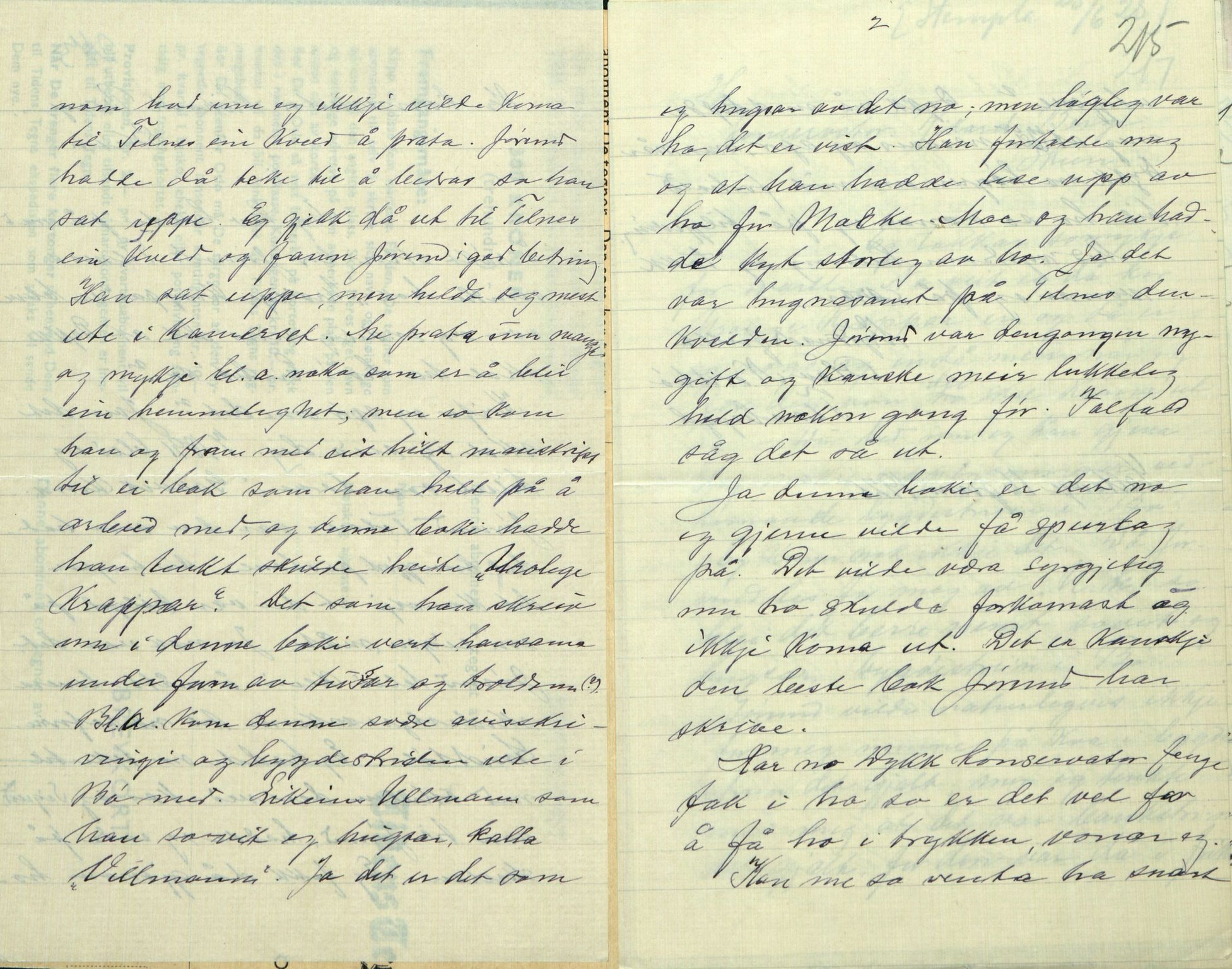 Rikard Berge, TEMU/TGM-A-1003/F/L0009/0003: 341-356 / 343 Mest brev, litt tradisjon, 1902-1925, p. 214-215