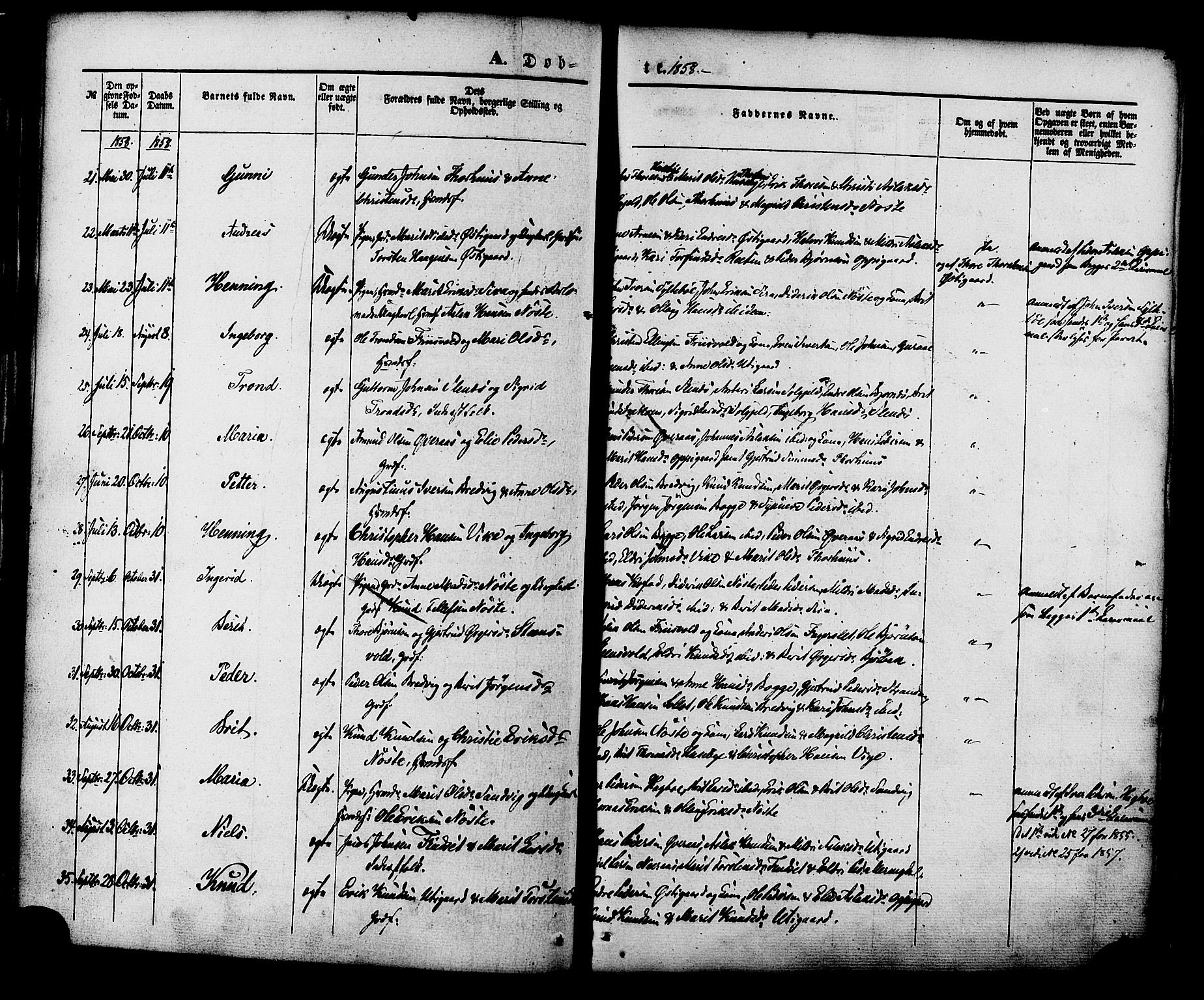 Ministerialprotokoller, klokkerbøker og fødselsregistre - Møre og Romsdal, AV/SAT-A-1454/552/L0637: Parish register (official) no. 552A01, 1845-1879, p. 32