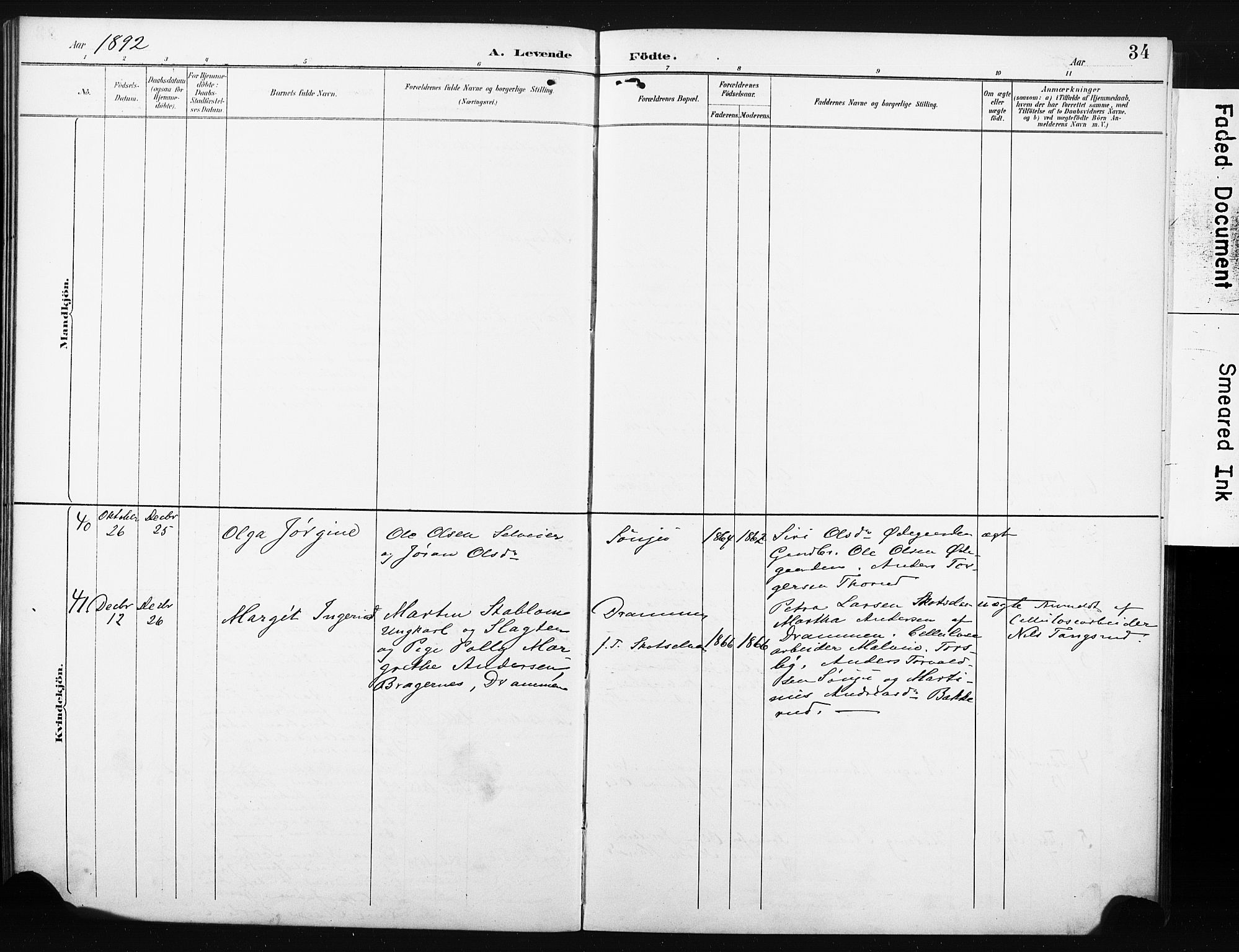 Eiker kirkebøker, AV/SAKO-A-4/F/Fc/L0002: Parish register (official) no. III 2, 1889-1897, p. 34