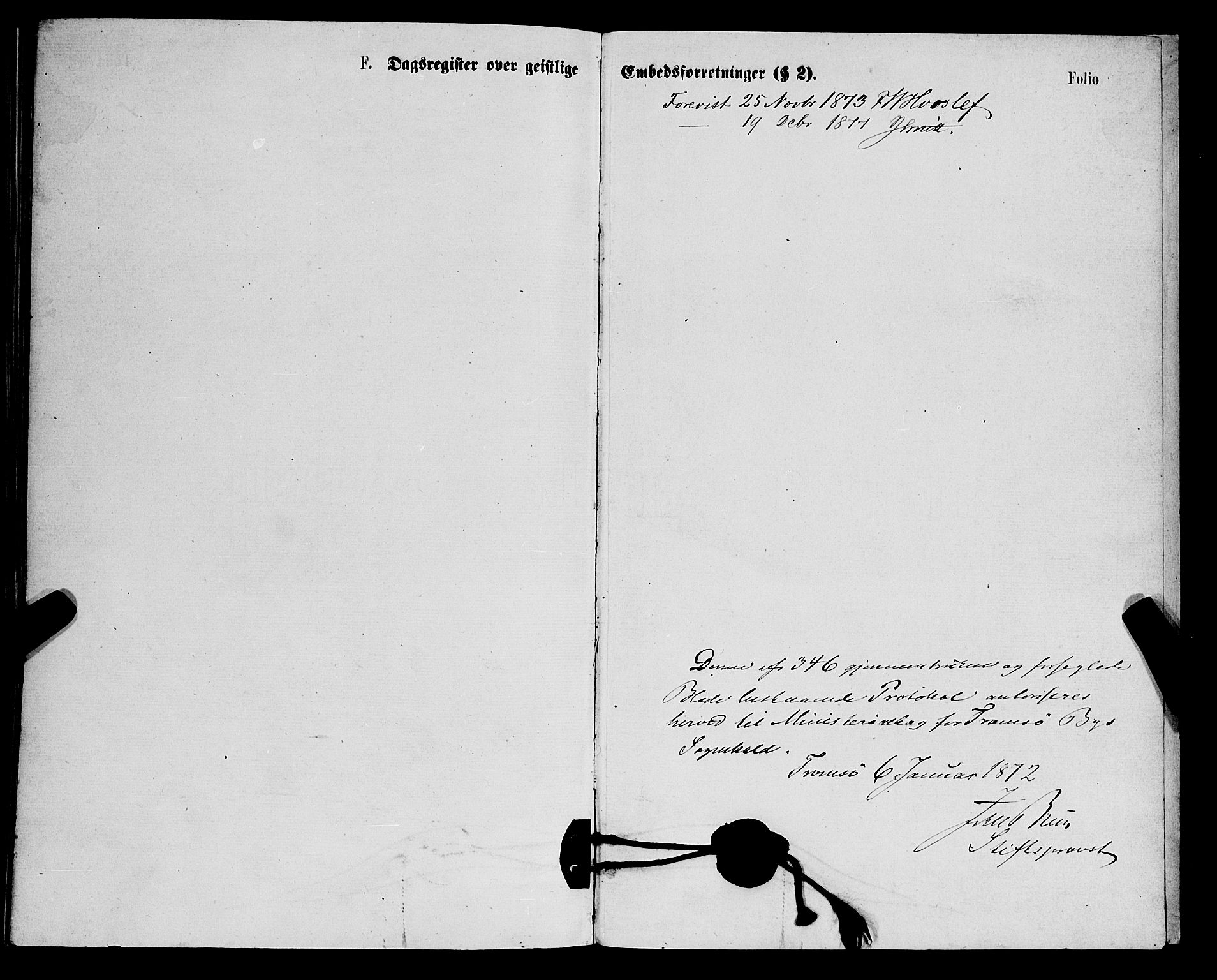 Tromsø sokneprestkontor/stiftsprosti/domprosti, AV/SATØ-S-1343/G/Ga/L0013kirke: Parish register (official) no. 13, 1872-1877