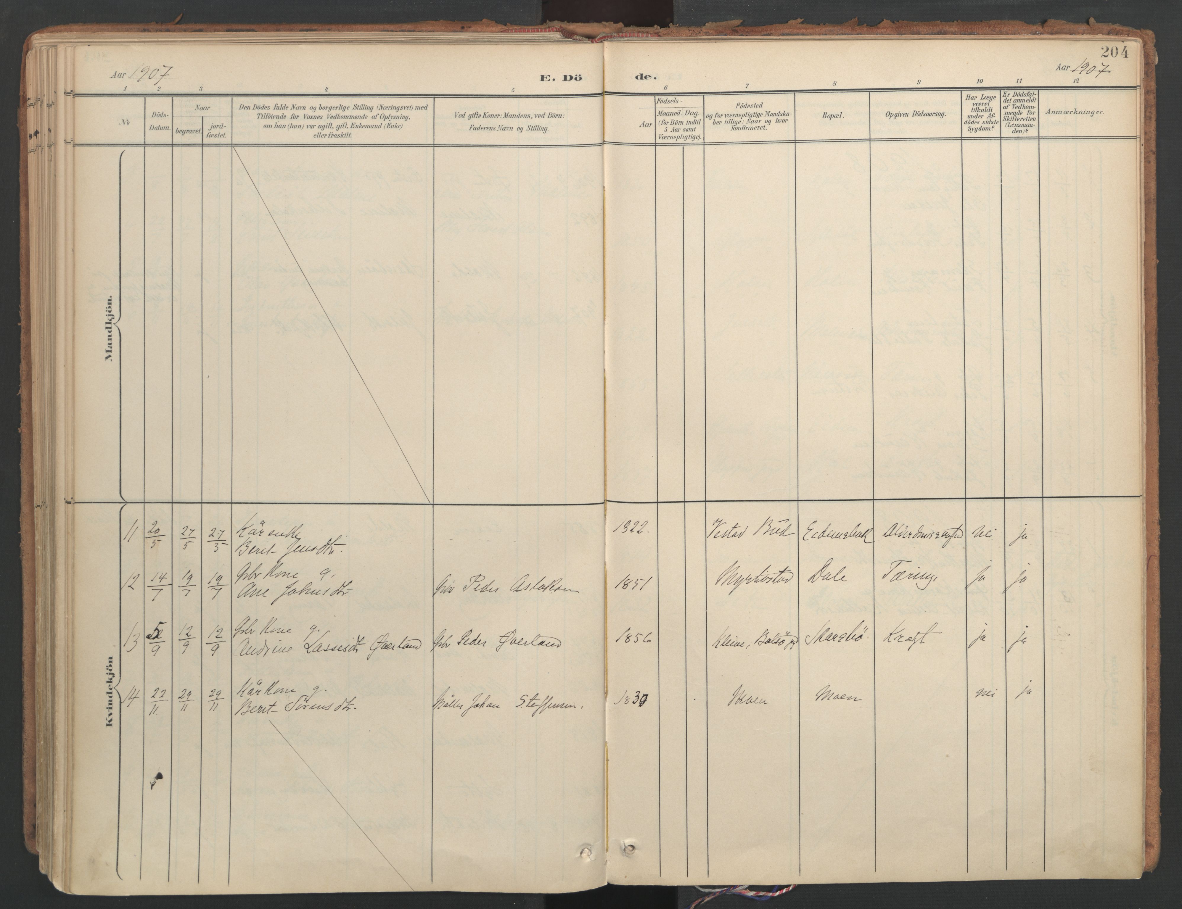 Ministerialprotokoller, klokkerbøker og fødselsregistre - Møre og Romsdal, AV/SAT-A-1454/564/L0741: Parish register (official) no. 564A02, 1900-1976, p. 204