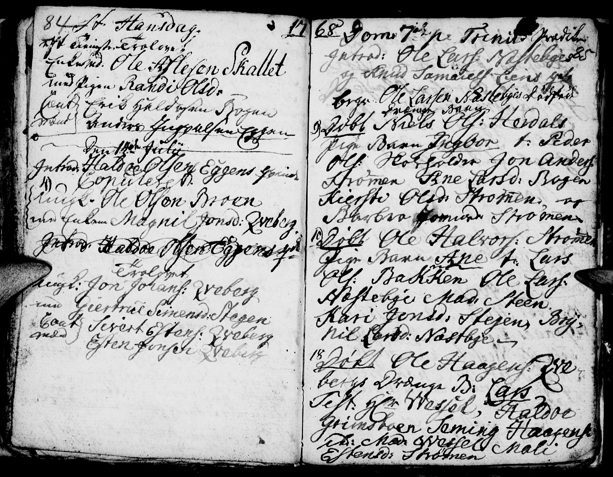 Tynset prestekontor, SAH/PREST-058/H/Ha/Haa/L0007: Parish register (official) no. 7, 1764-1769, p. 84-85