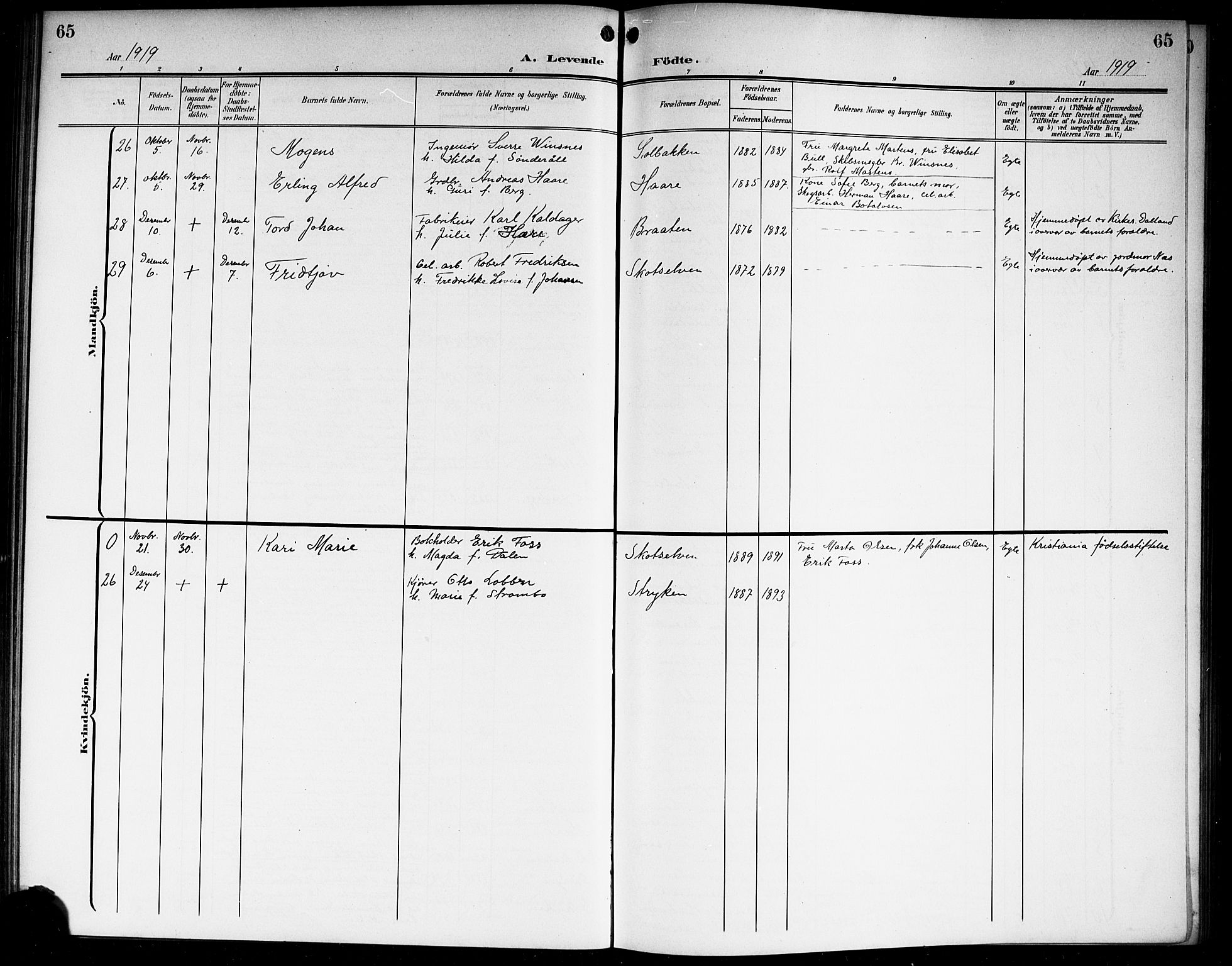 Eiker kirkebøker, SAKO/A-4/G/Gb/L0005: Parish register (copy) no. II 5, 1901-1923, p. 65