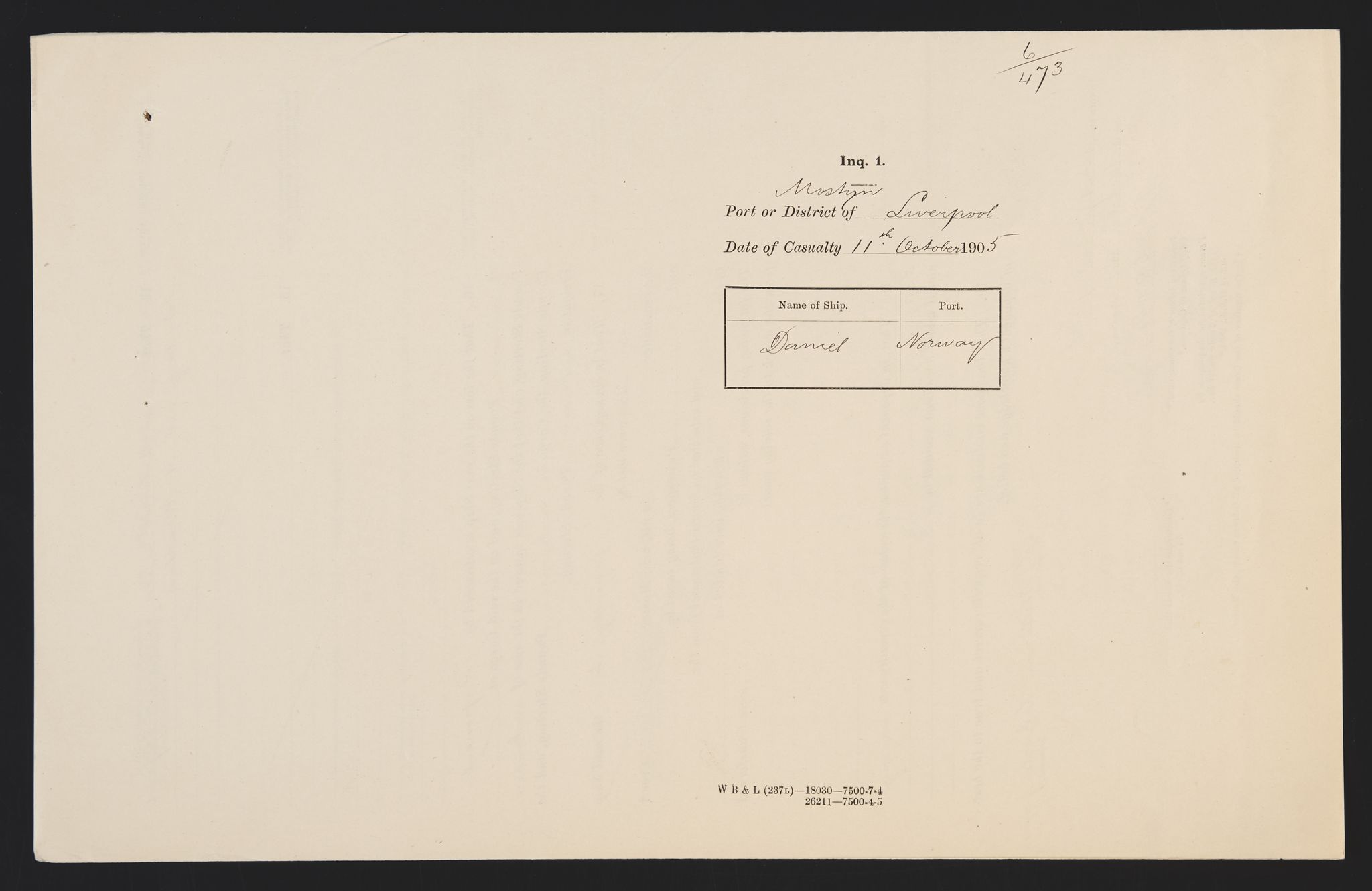 Sjøfartsdirektoratet med forløpere, skipsmapper slettede skip, RA/S-4998/F/Fa/L0233: --, 1871-1917, p. 254