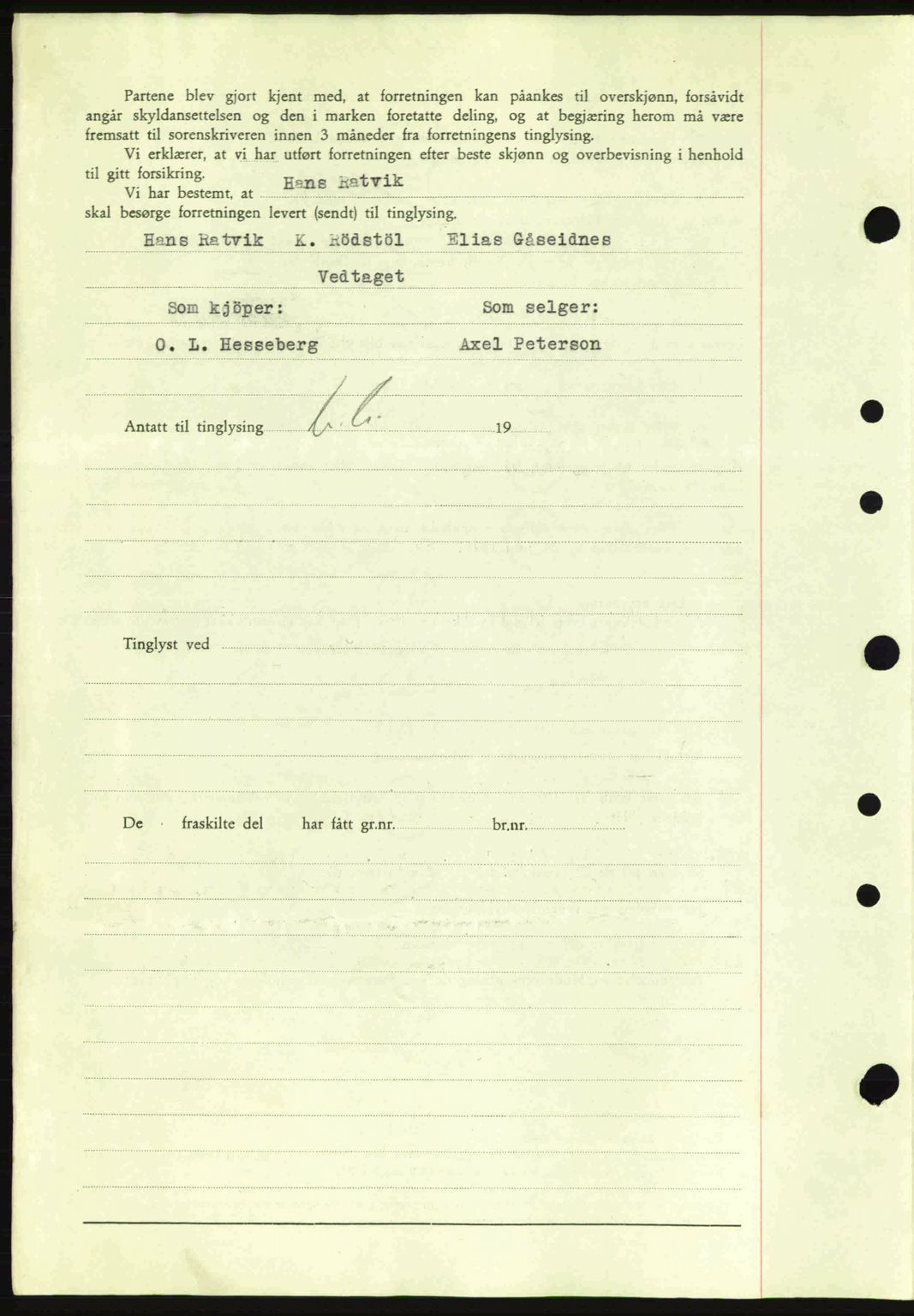 Nordre Sunnmøre sorenskriveri, AV/SAT-A-0006/1/2/2C/2Ca: Mortgage book no. A2, 1936-1937, Diary no: : 325/1937