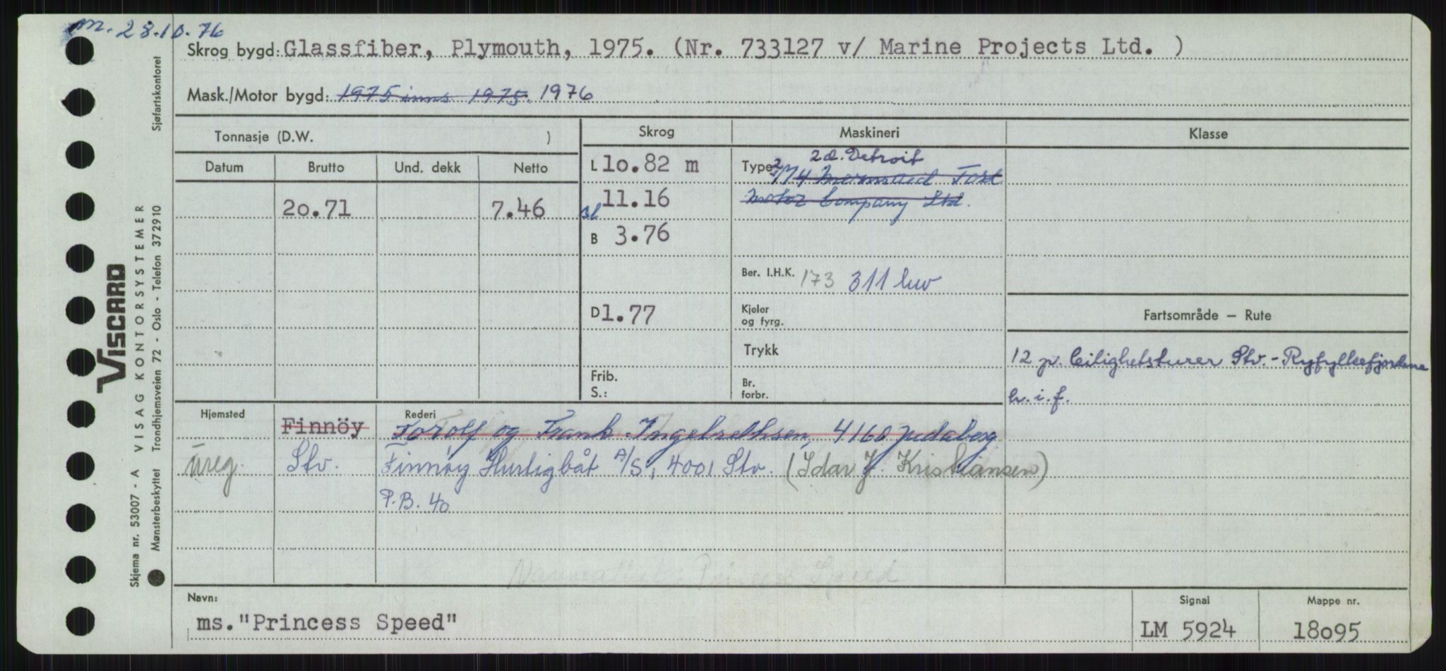 Sjøfartsdirektoratet med forløpere, Skipsmålingen, RA/S-1627/H/Ha/L0004/0002: Fartøy, Mas-R / Fartøy, Odin-R, p. 425