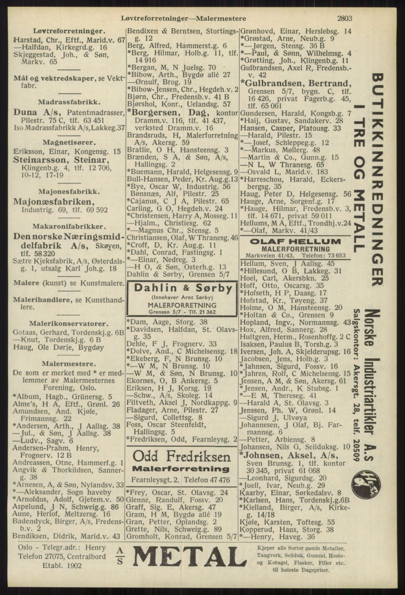 Kristiania/Oslo adressebok, PUBL/-, 1939, p. 2803