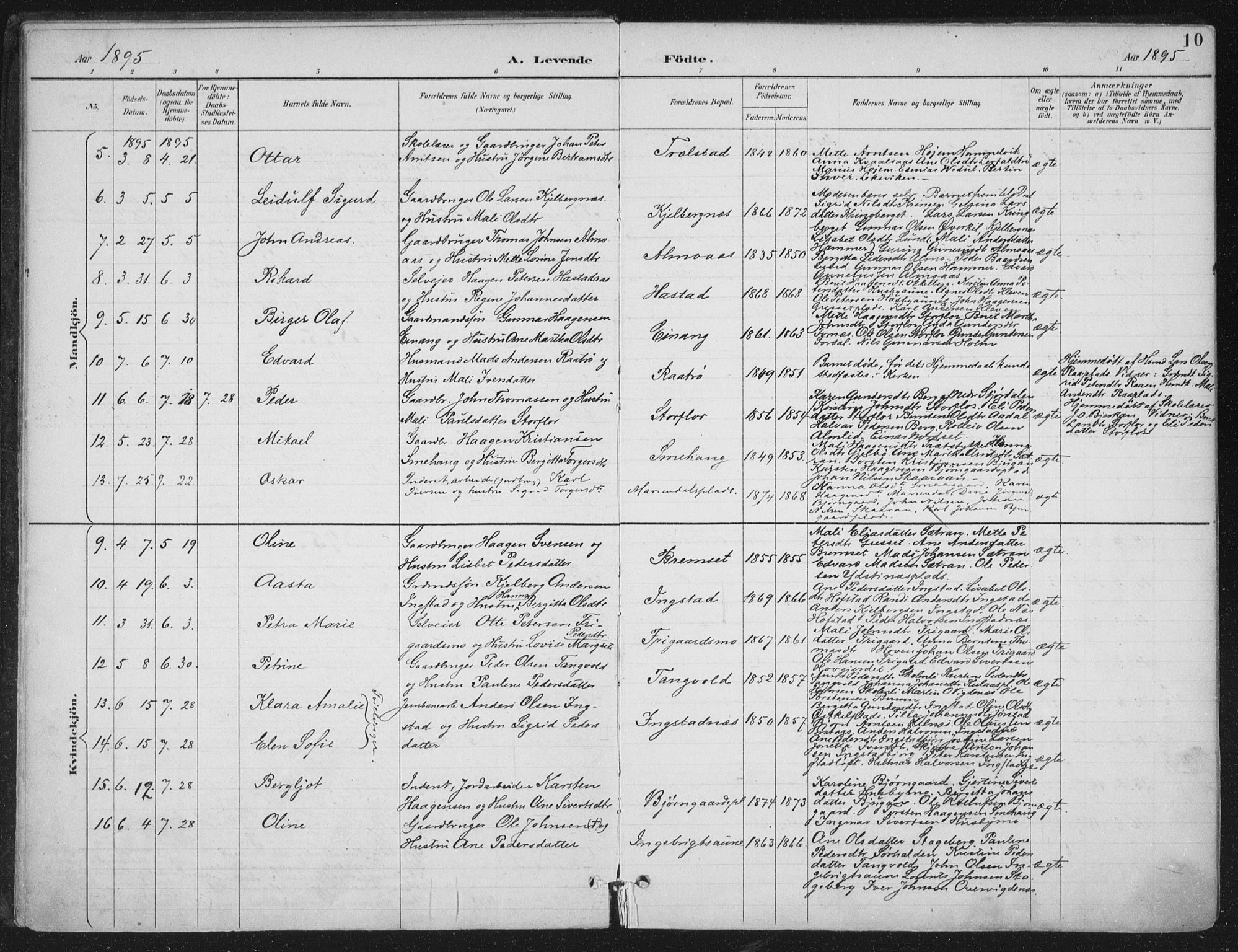 Ministerialprotokoller, klokkerbøker og fødselsregistre - Nord-Trøndelag, SAT/A-1458/703/L0031: Parish register (official) no. 703A04, 1893-1914, p. 10