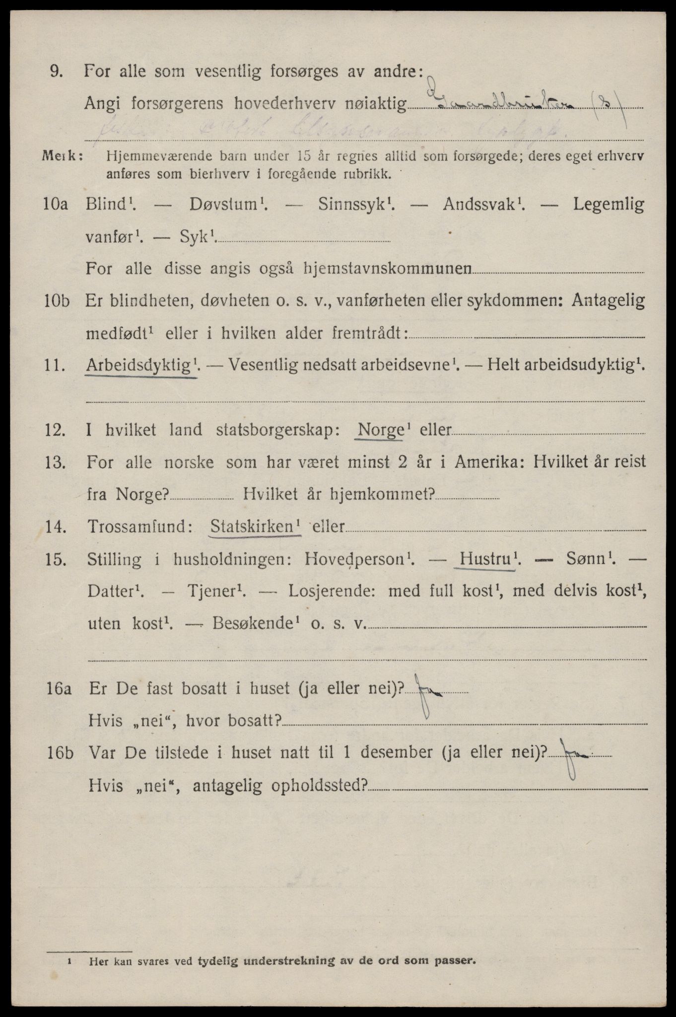 SAST, 1920 census for Bokn, 1920, p. 1329