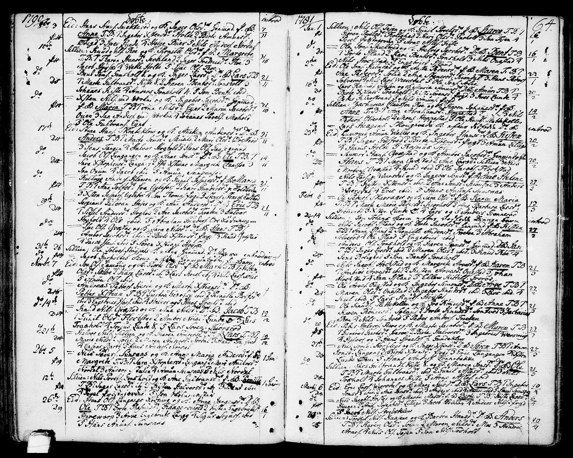 Eidanger kirkebøker, SAKO/A-261/F/Fa/L0006: Parish register (official) no. 6, 1764-1814, p. 64