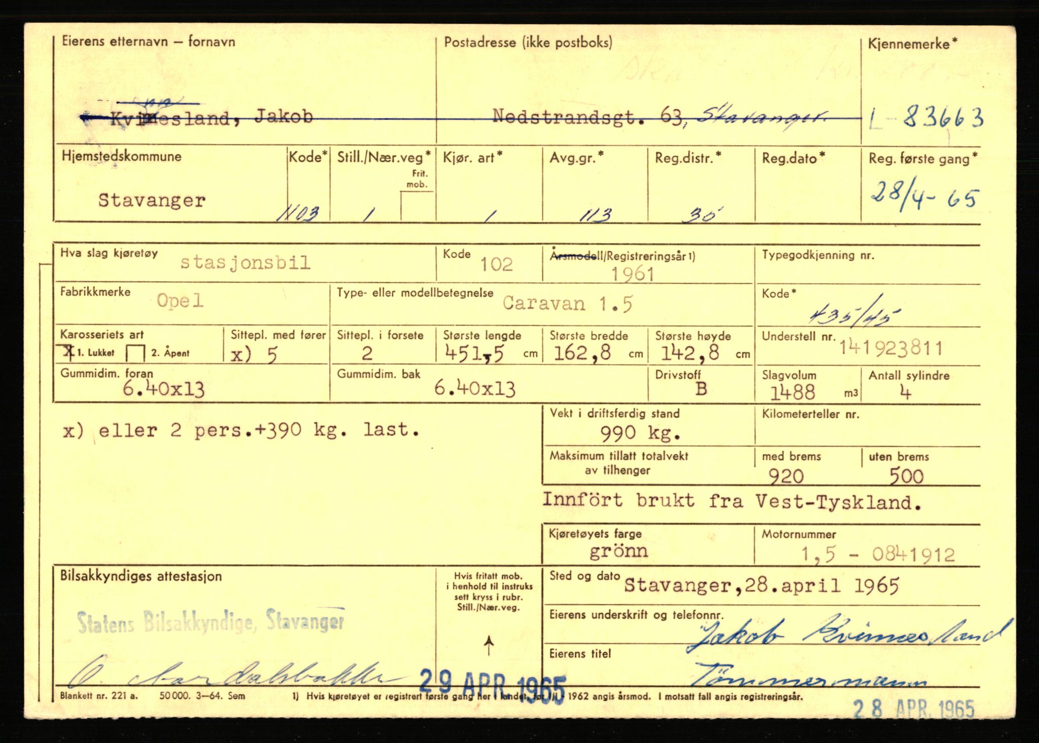 Stavanger trafikkstasjon, AV/SAST-A-101942/0/F/L0072: L-82200 - L-84099, 1930-1971, p. 1721