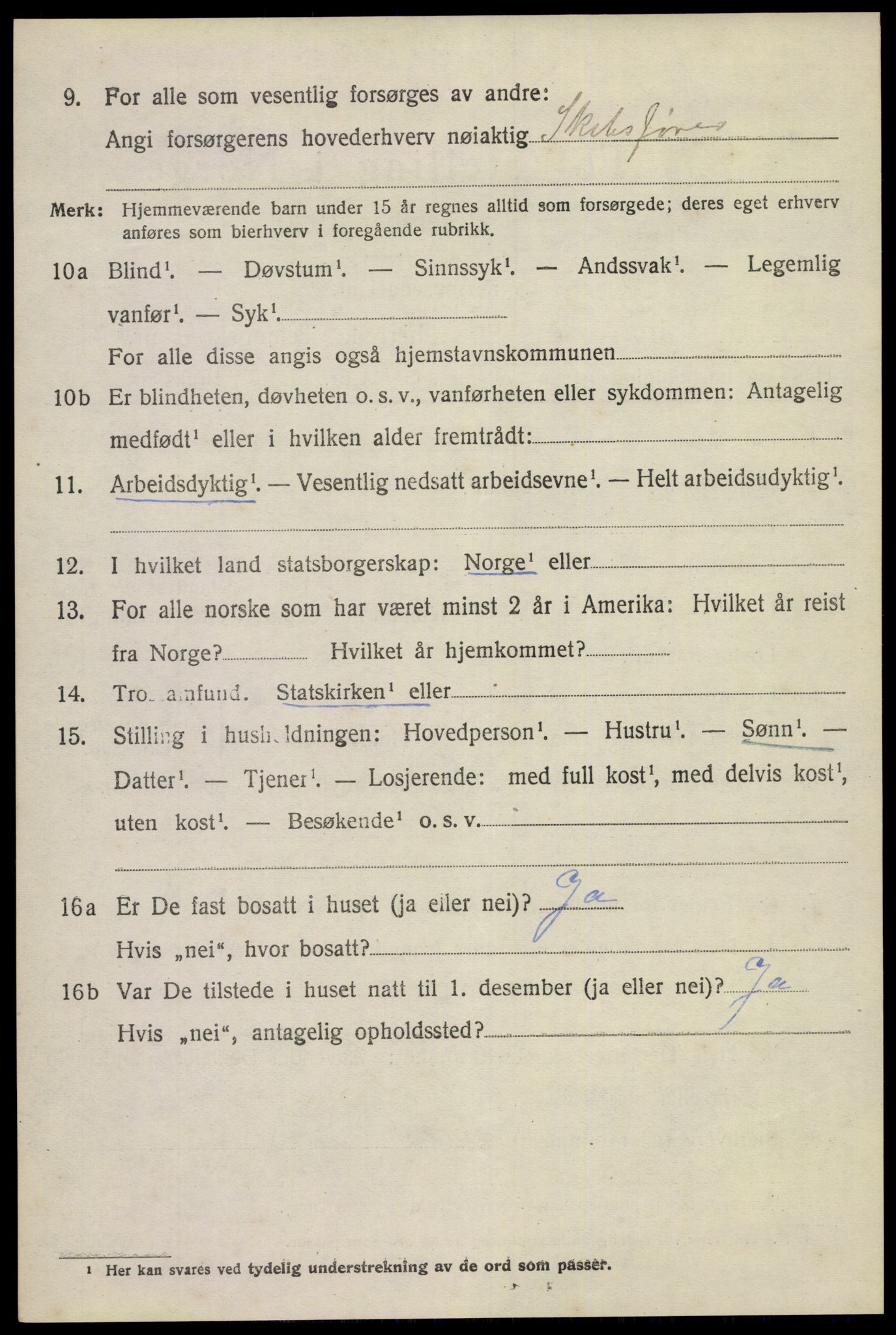 SAKO, 1920 census for Eidanger, 1920, p. 4351