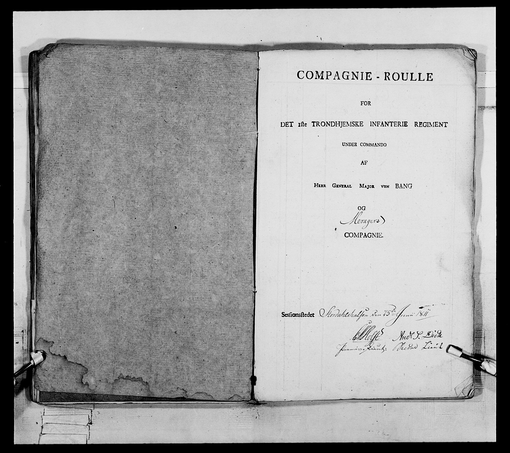 Generalitets- og kommissariatskollegiet, Det kongelige norske kommissariatskollegium, AV/RA-EA-5420/E/Eh/L0075c: 1. Trondheimske nasjonale infanteriregiment, 1811, p. 147