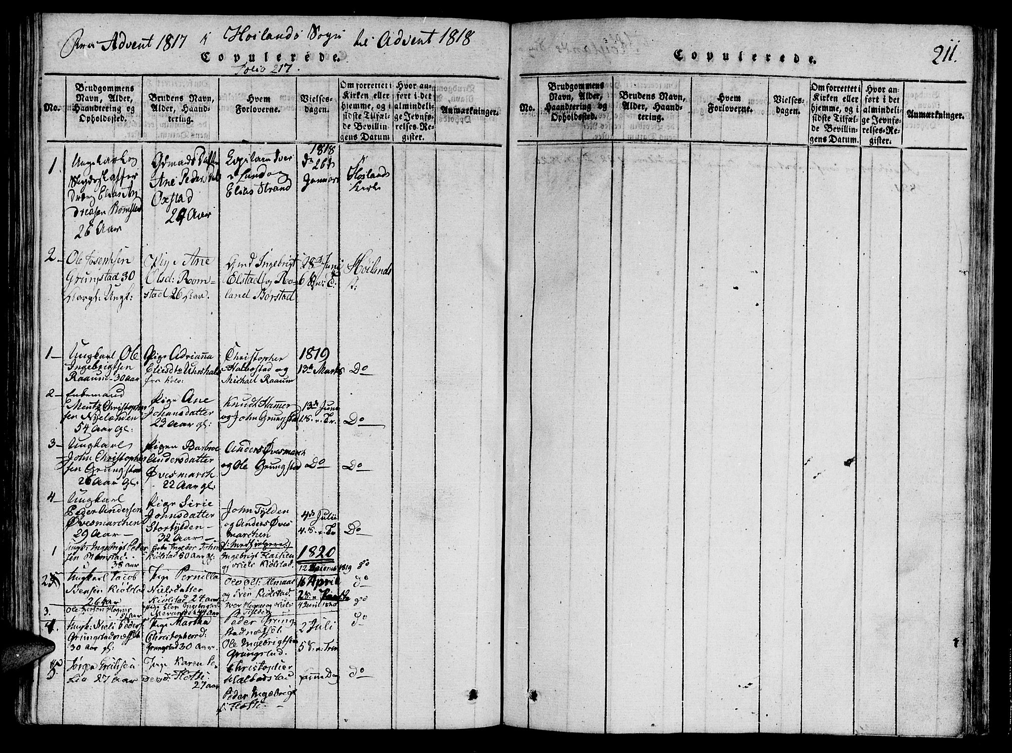 Ministerialprotokoller, klokkerbøker og fødselsregistre - Nord-Trøndelag, SAT/A-1458/764/L0546: Parish register (official) no. 764A06 /3, 1817-1821, p. 211