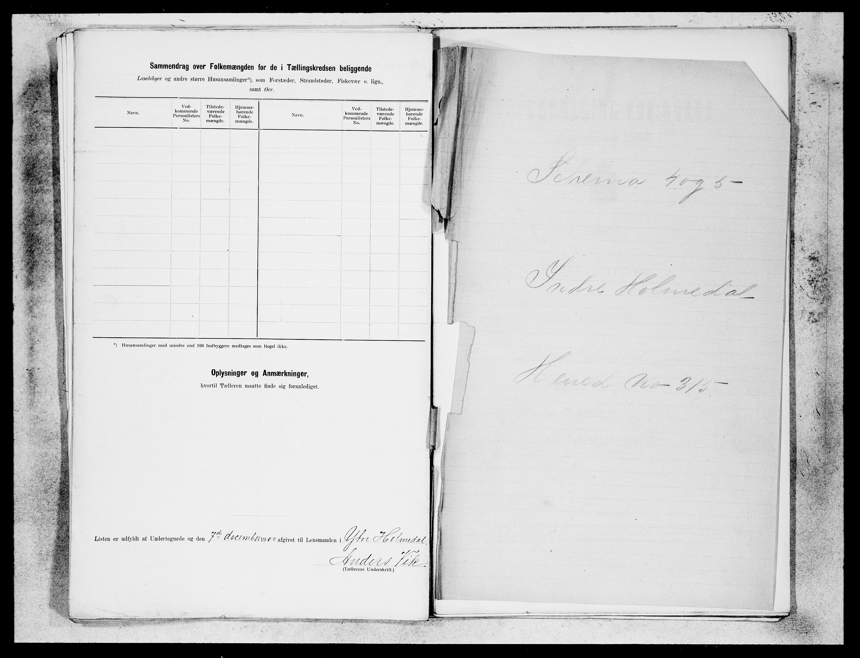 SAB, 1900 census for Ytre Holmedal, 1900, p. 41