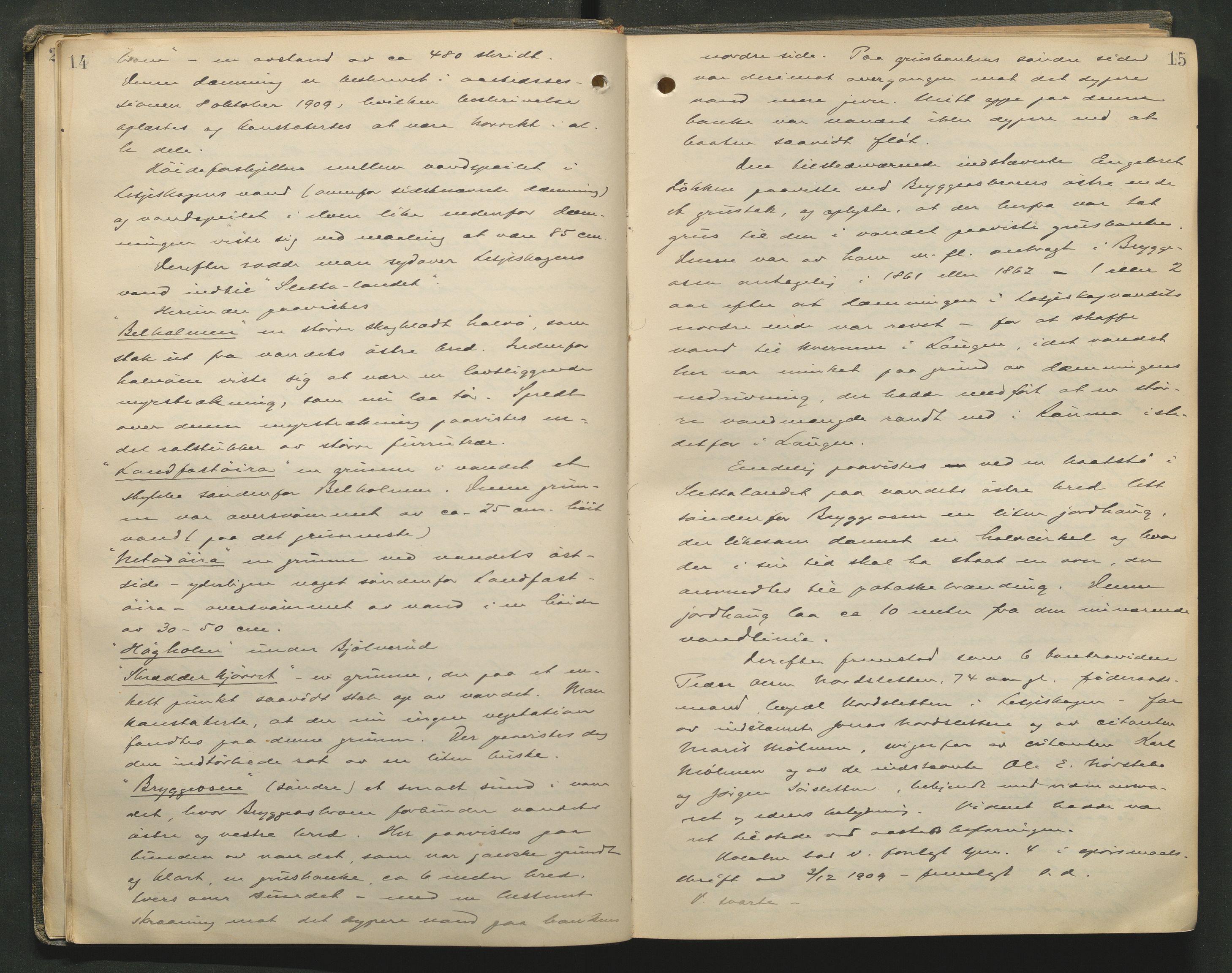 Nord-Gudbrandsdal tingrett, AV/SAH-TING-002/G/Gc/Gcb/L0009: Ekstrarettsprotokoll for åstedssaker, 1910-1913, p. 14-15