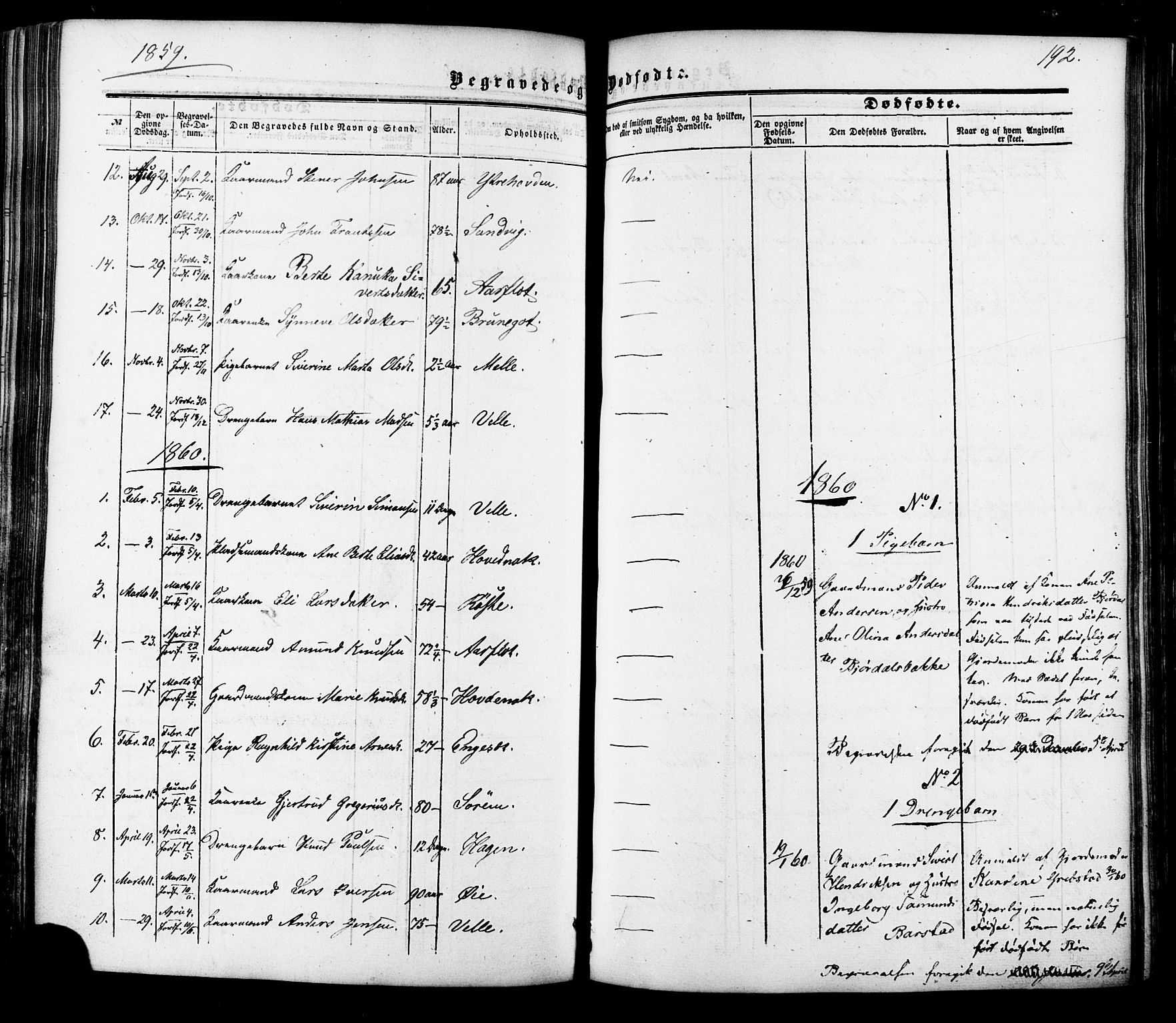 Ministerialprotokoller, klokkerbøker og fødselsregistre - Møre og Romsdal, AV/SAT-A-1454/513/L0175: Parish register (official) no. 513A02, 1856-1877, p. 192