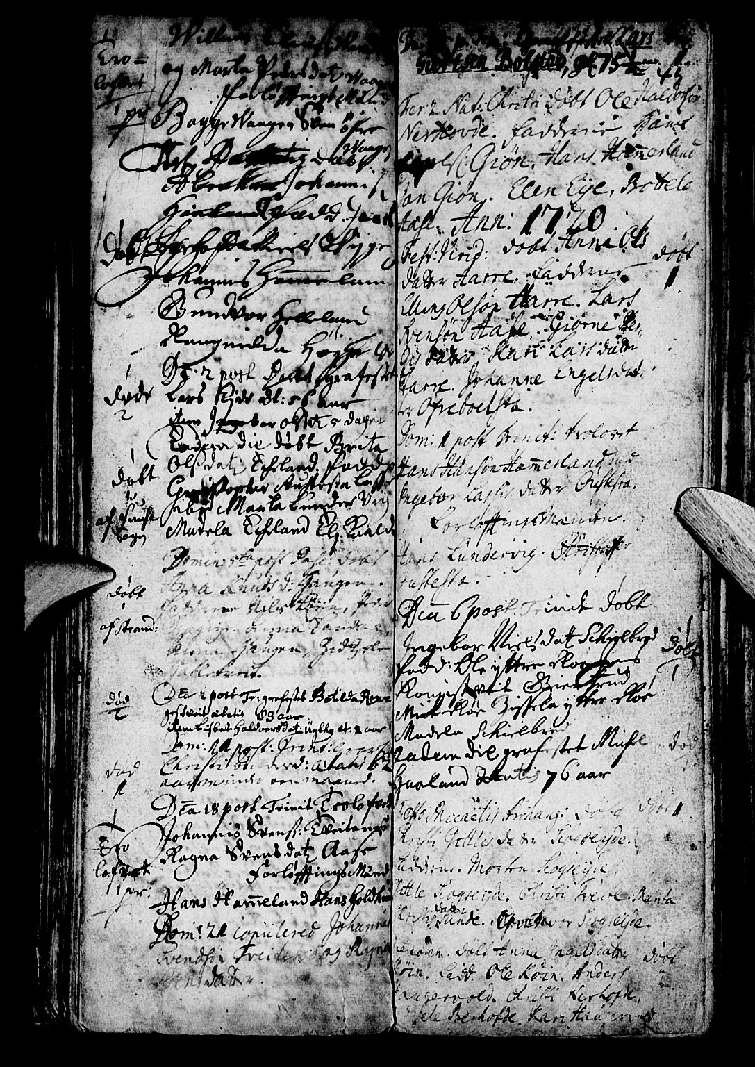 Os sokneprestembete, SAB/A-99929: Parish register (official) no. A 3, 1669-1760, p. 45