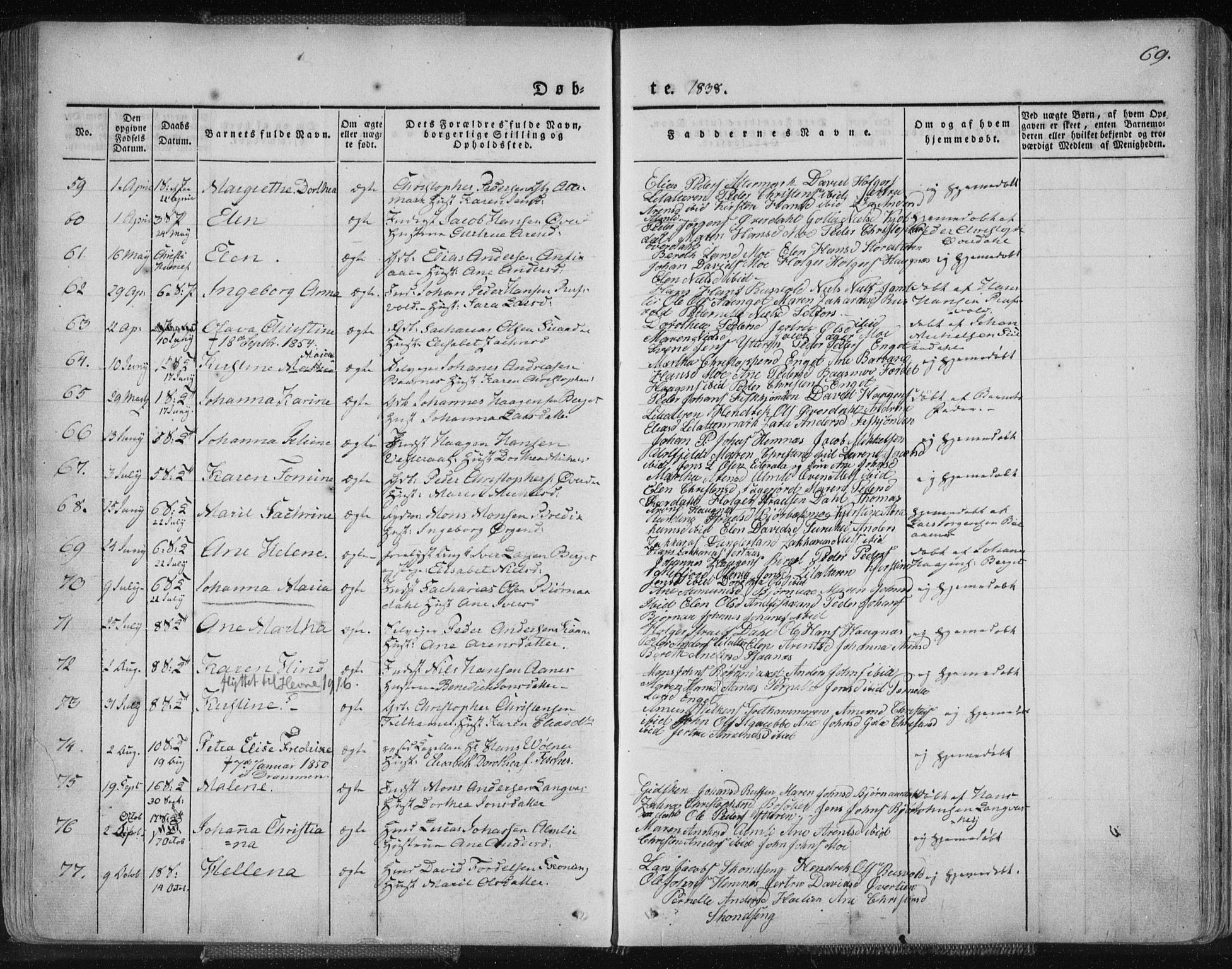 Ministerialprotokoller, klokkerbøker og fødselsregistre - Nordland, AV/SAT-A-1459/827/L0390: Parish register (official) no. 827A02, 1826-1841, p. 69