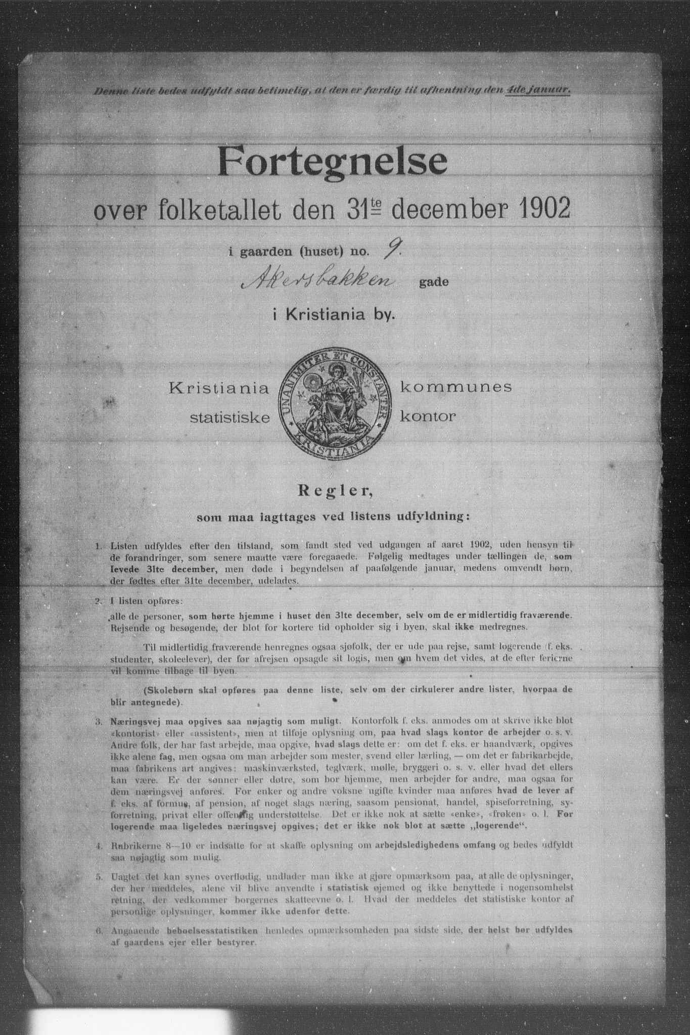 OBA, Municipal Census 1902 for Kristiania, 1902, p. 136