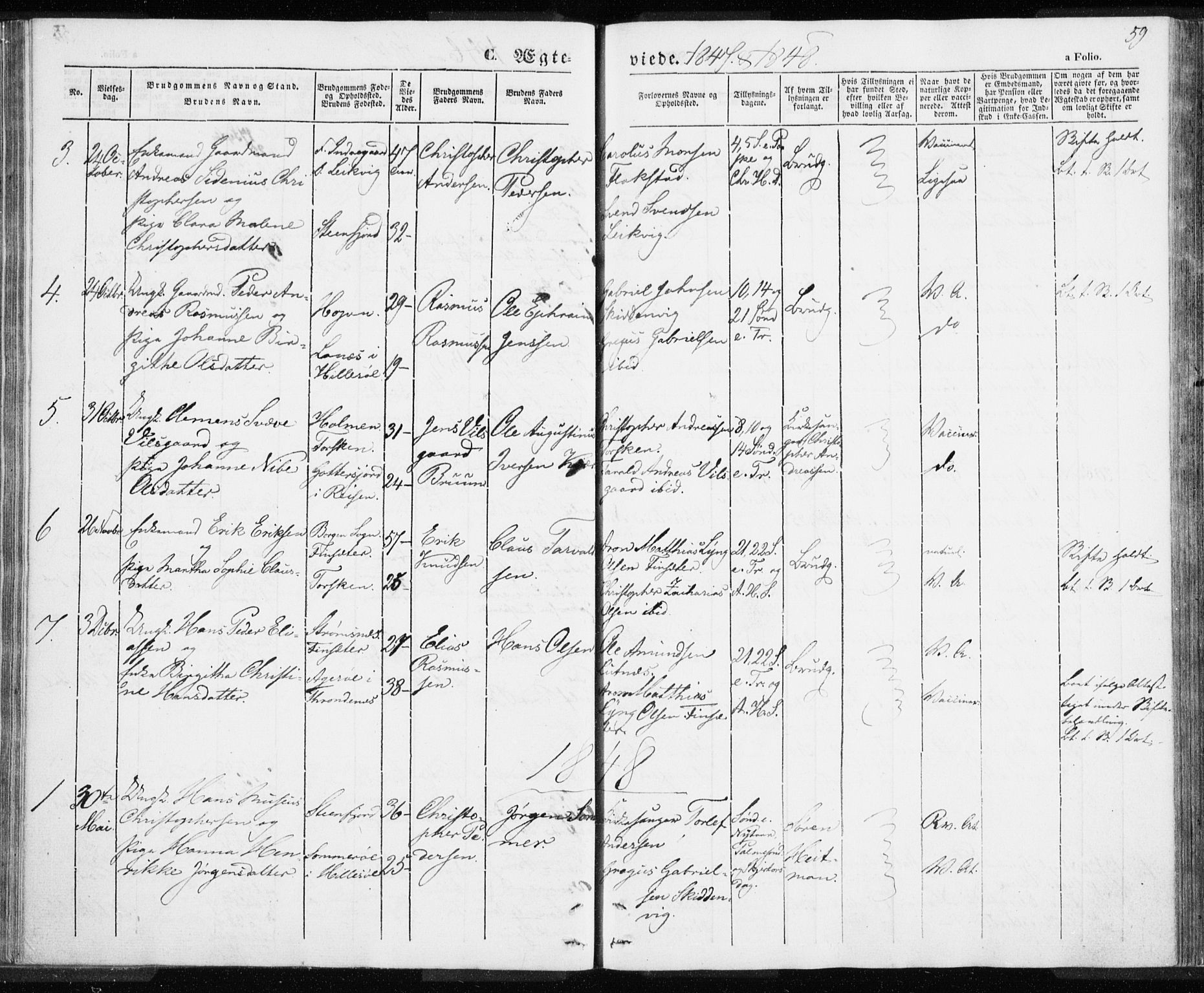Berg sokneprestkontor, SATØ/S-1318/G/Ga/Gaa/L0001kirke: Parish register (official) no. 1, 1846-1859, p. 59