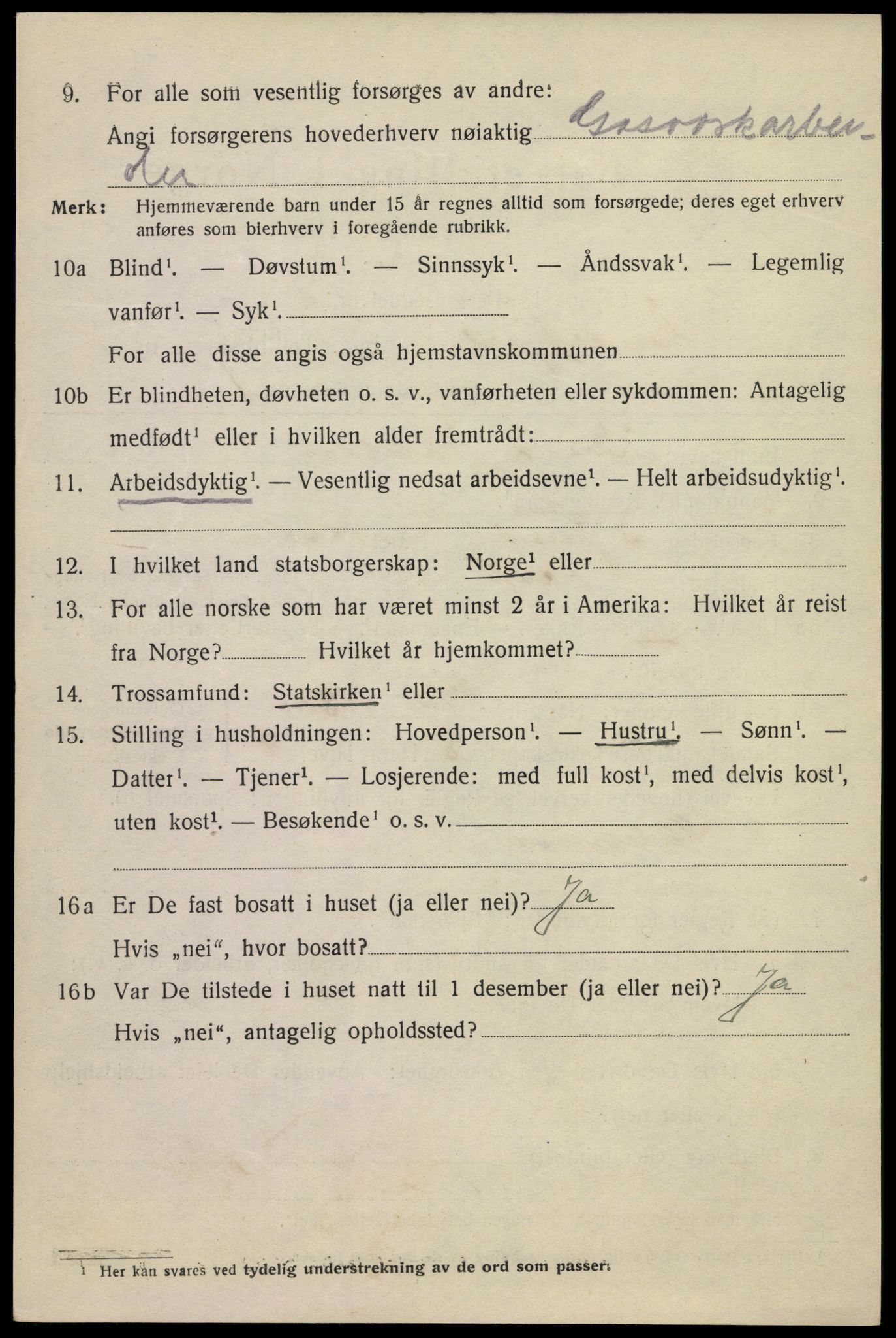 SAKO, 1920 census for Sandefjord, 1920, p. 11101