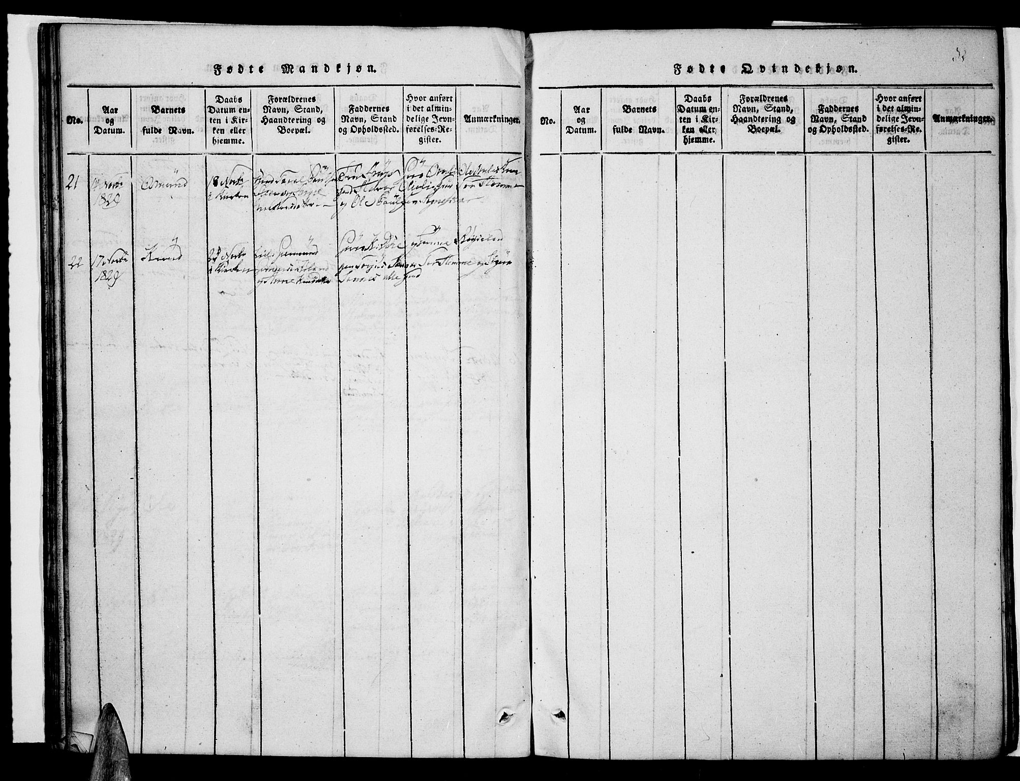 Valle sokneprestkontor, AV/SAK-1111-0044/F/Fb/Fbc/L0001: Parish register (copy) no. B 1 /1, 1816-1829, p. 32