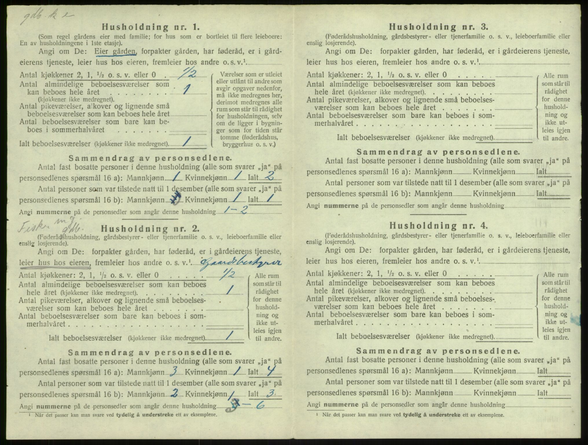 SAB, 1920 census for Herdla, 1920, p. 585