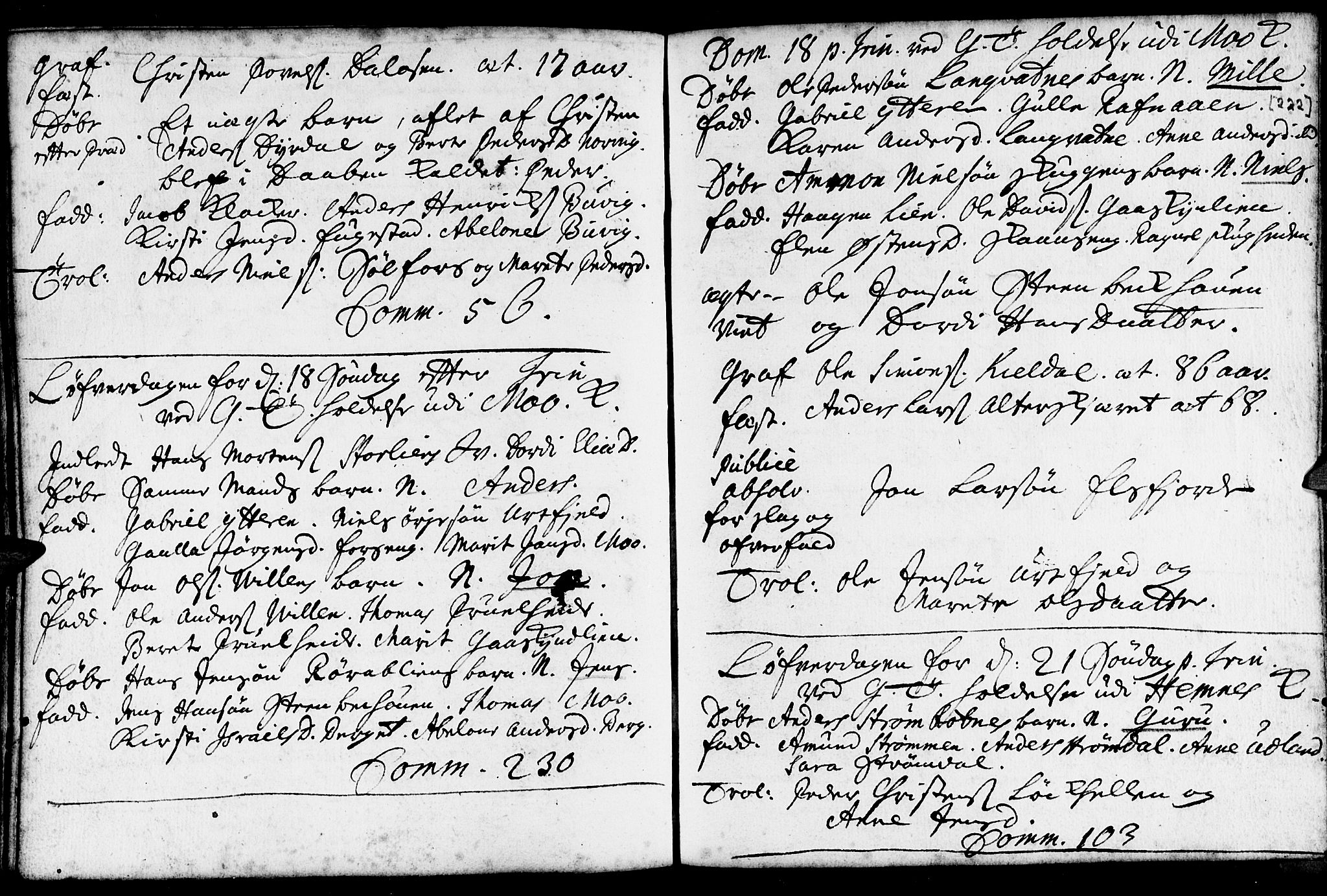 Ministerialprotokoller, klokkerbøker og fødselsregistre - Nordland, SAT/A-1459/825/L0345: Parish register (official) no. 825A01, 1704-1728, p. 222