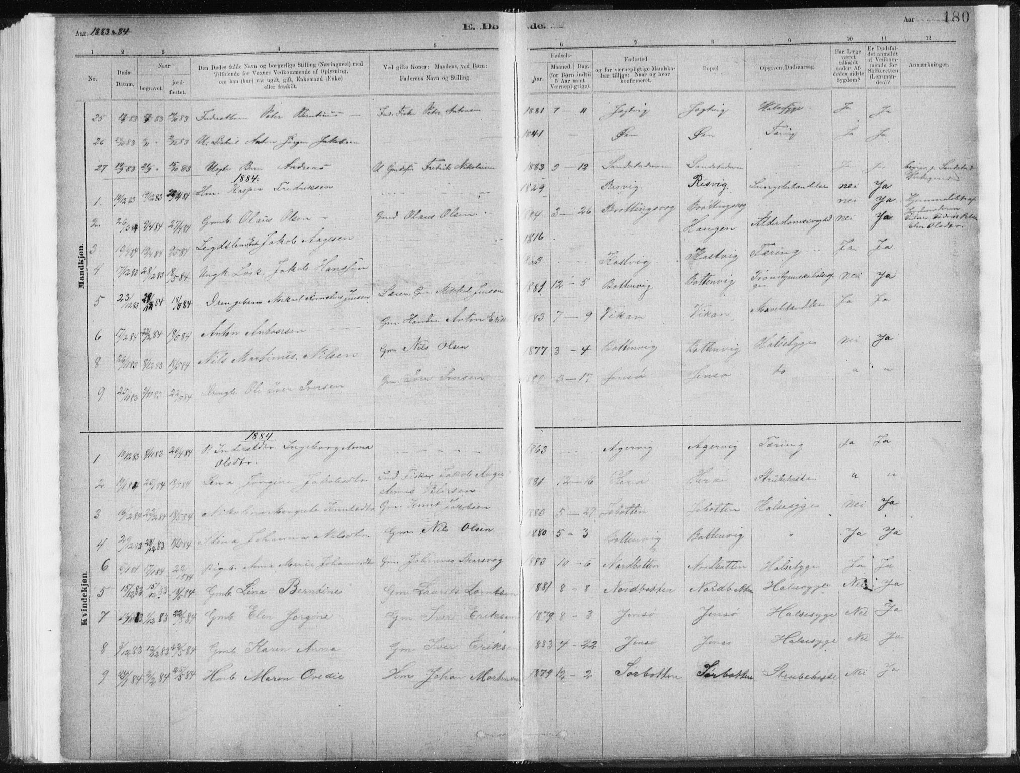 Ministerialprotokoller, klokkerbøker og fødselsregistre - Sør-Trøndelag, SAT/A-1456/637/L0558: Parish register (official) no. 637A01, 1882-1899, p. 180