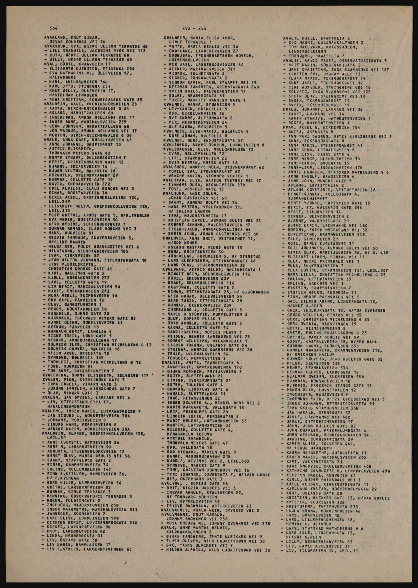 Kristiania/Oslo adressebok, PUBL/-, 1982-1983, p. 564