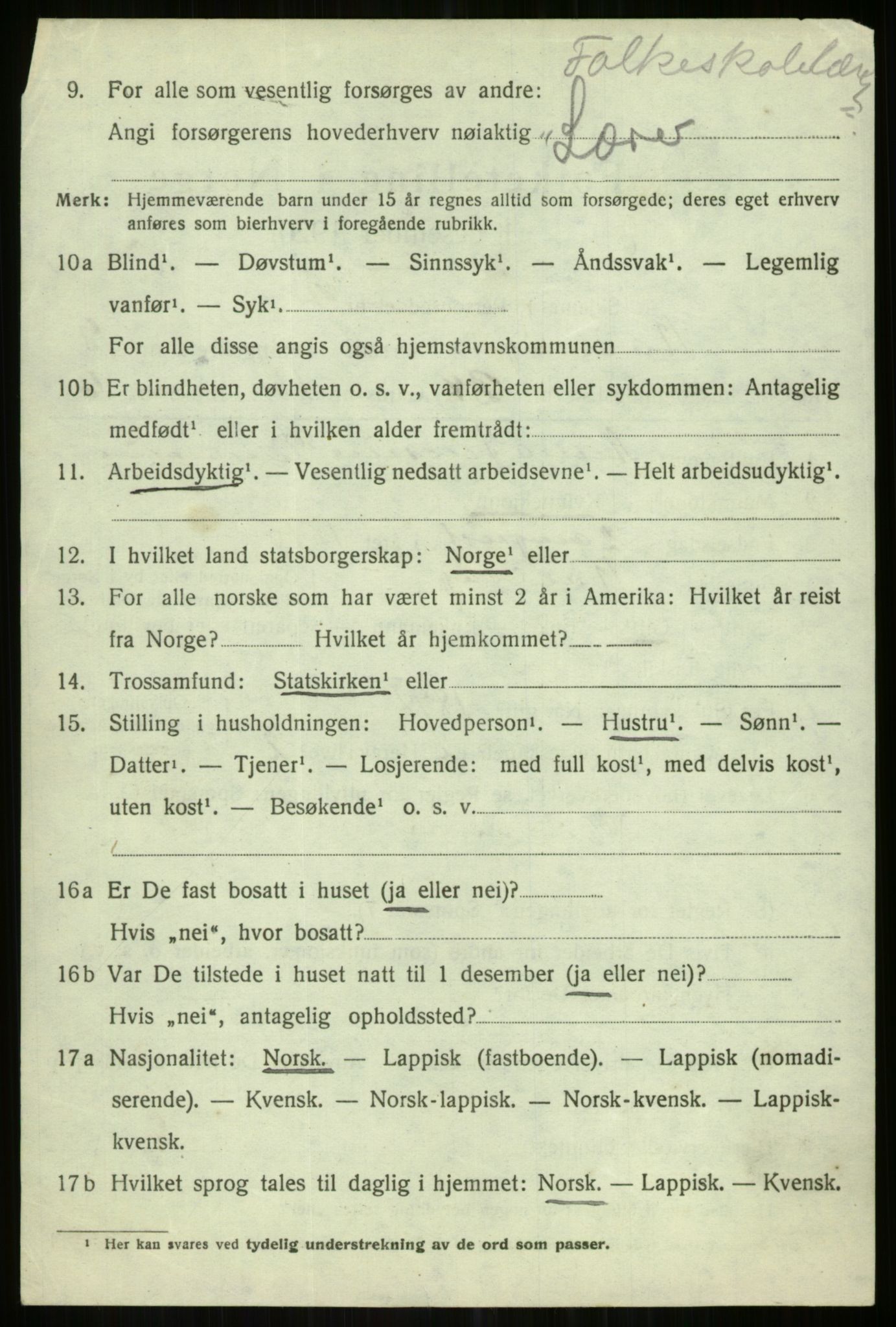 SATØ, 1920 census for Karlsøy, 1920, p. 2017