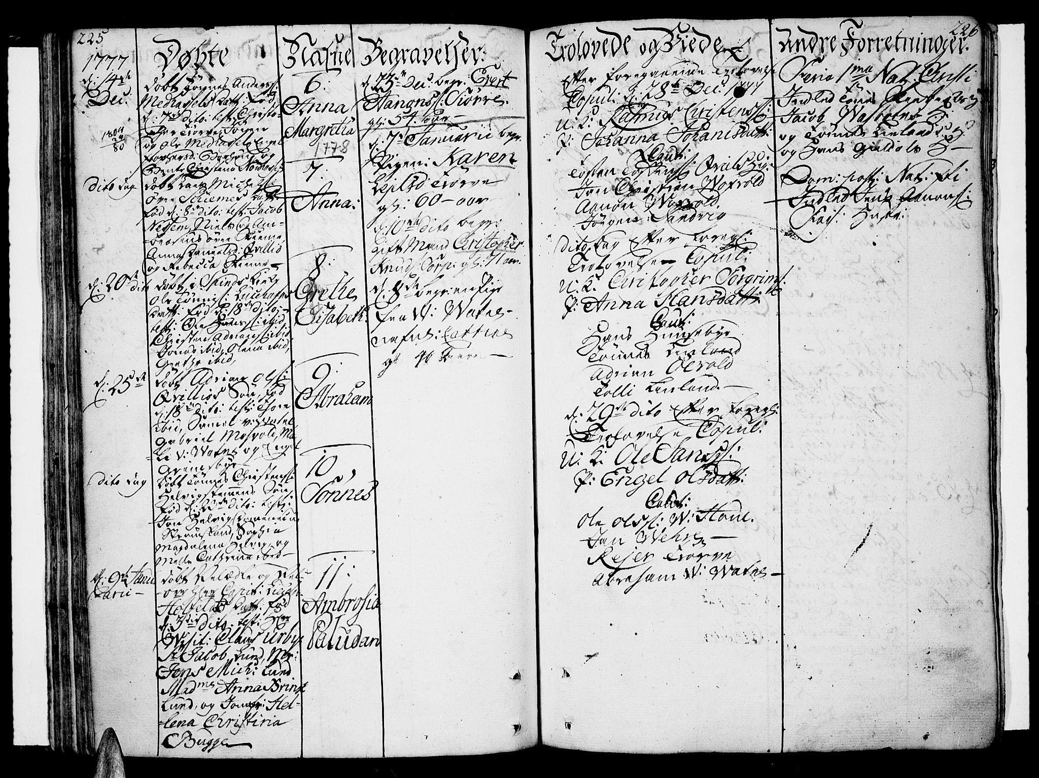 Lista sokneprestkontor, AV/SAK-1111-0027/F/Fa/L0004: Parish register (official) no. A 4, 1768-1794, p. 225-226