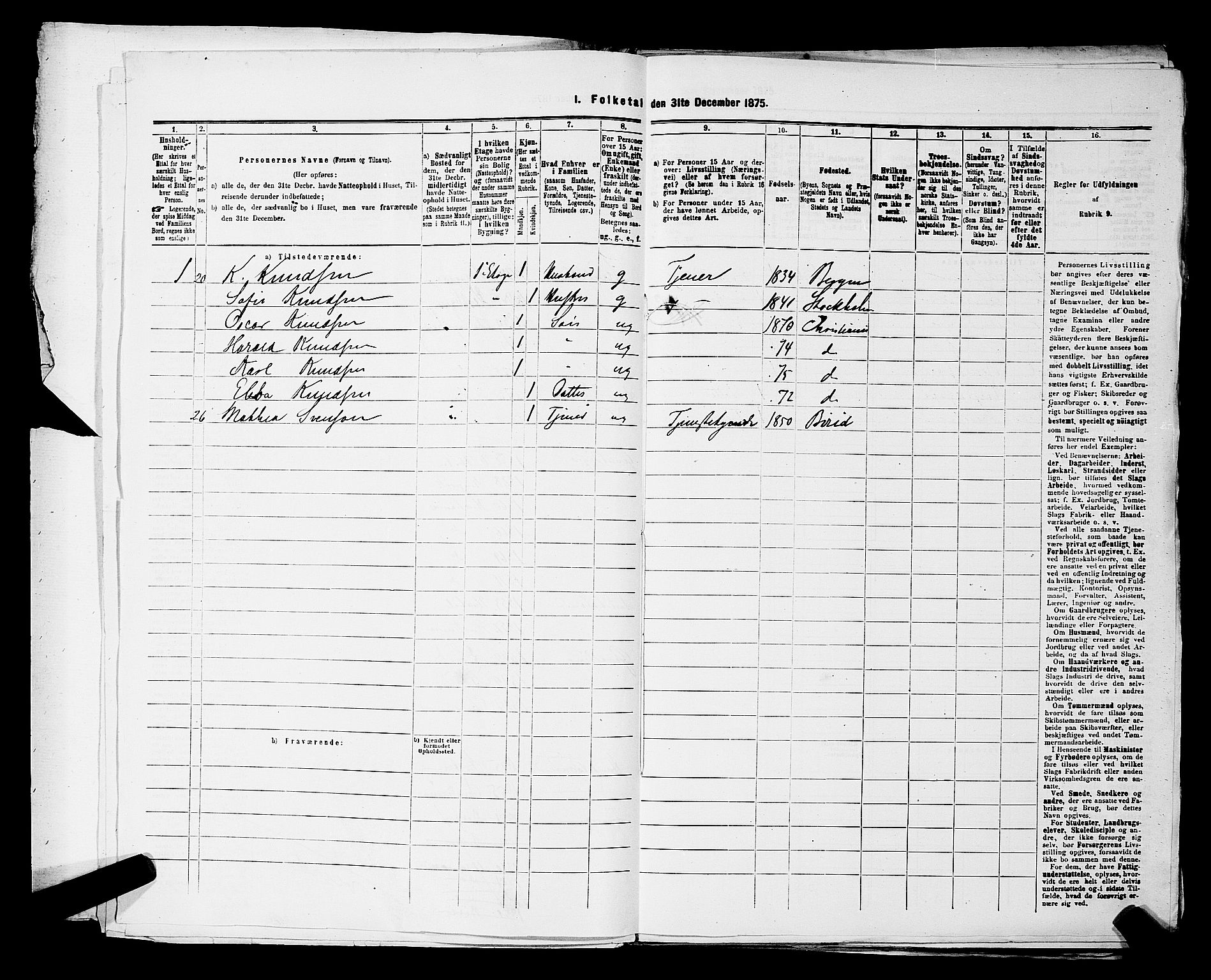 RA, 1875 census for 0301 Kristiania, 1875, p. 38